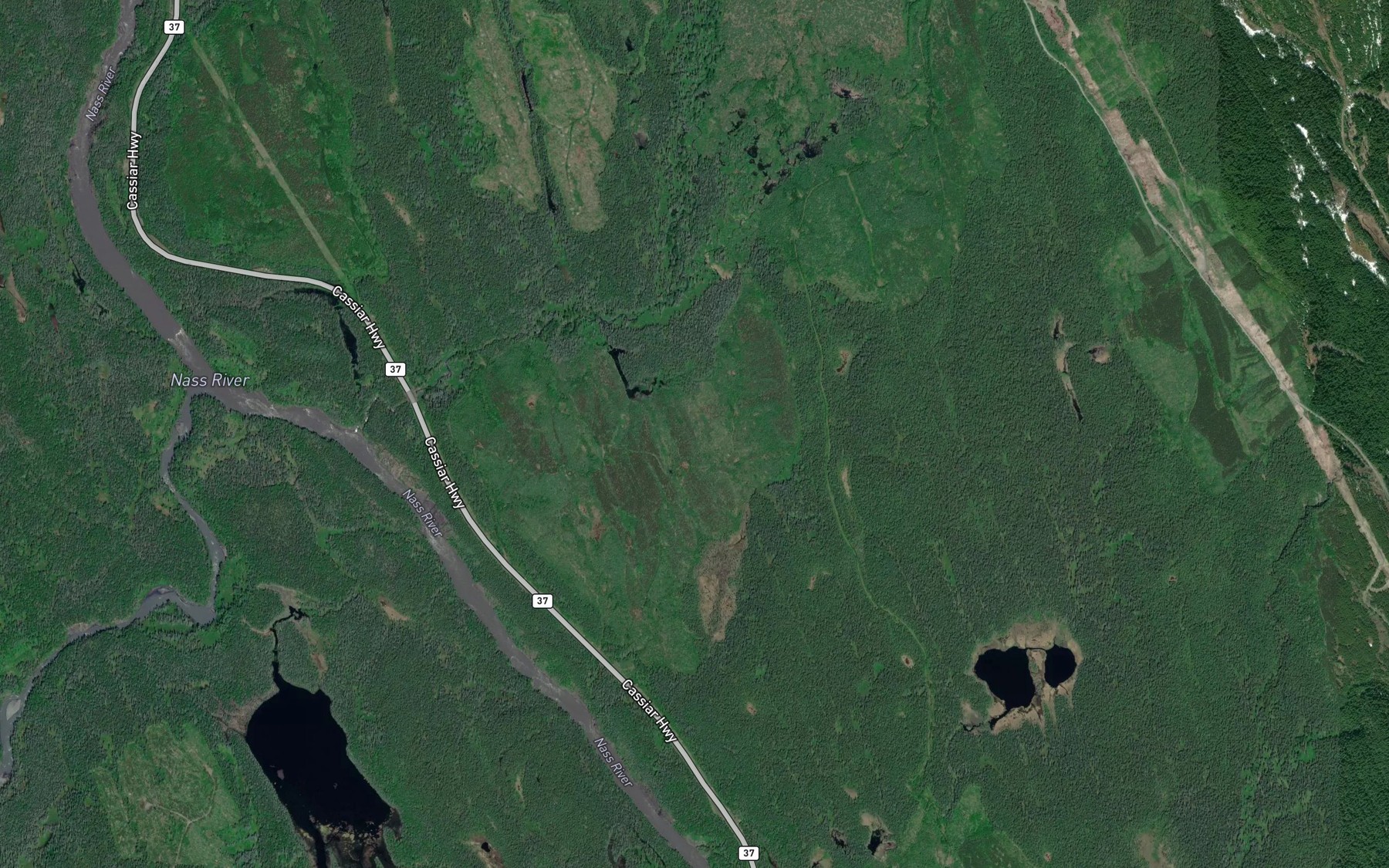 Satellite map of the Gleason Creek