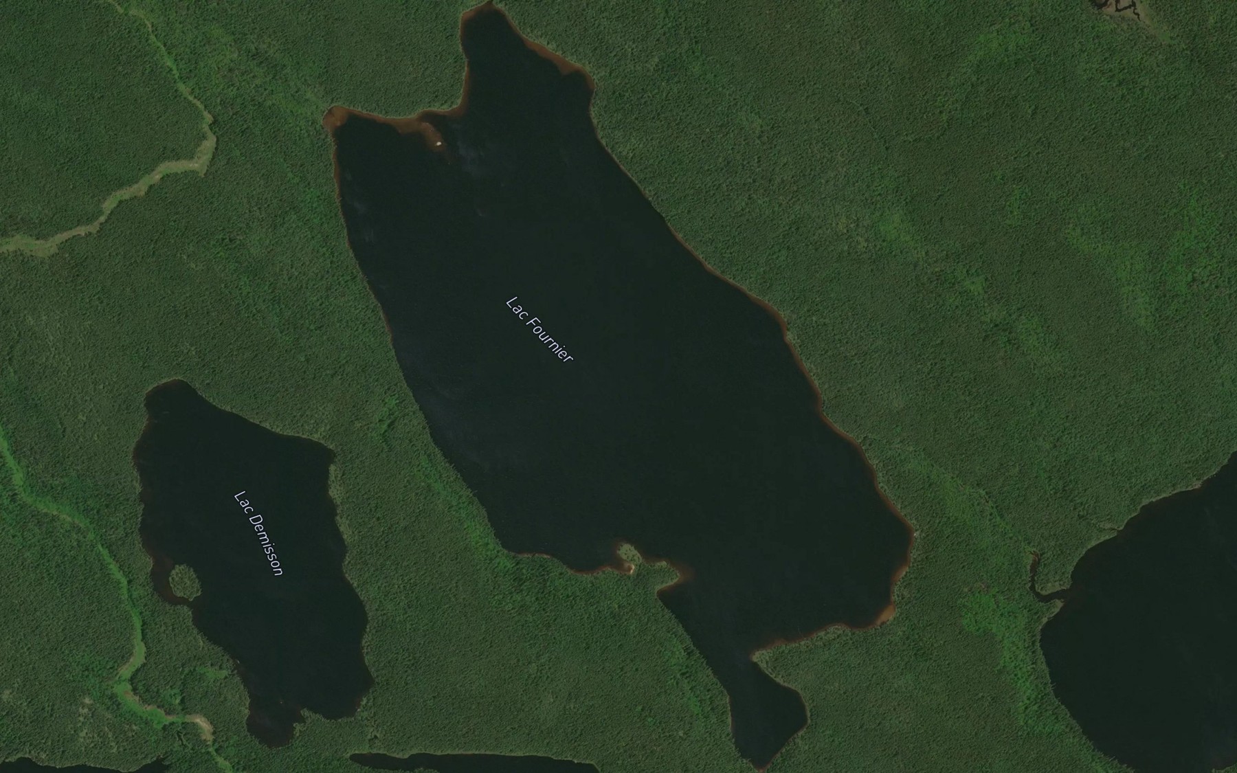 Satellite map of the Lac Fournier