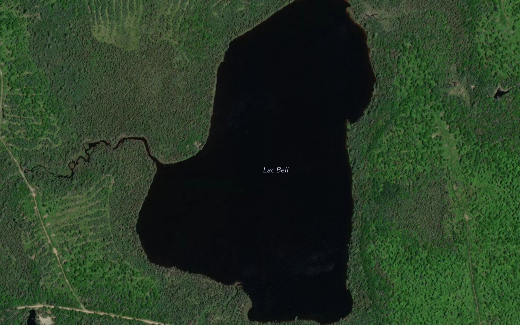 Satellite map of the Lac Bell