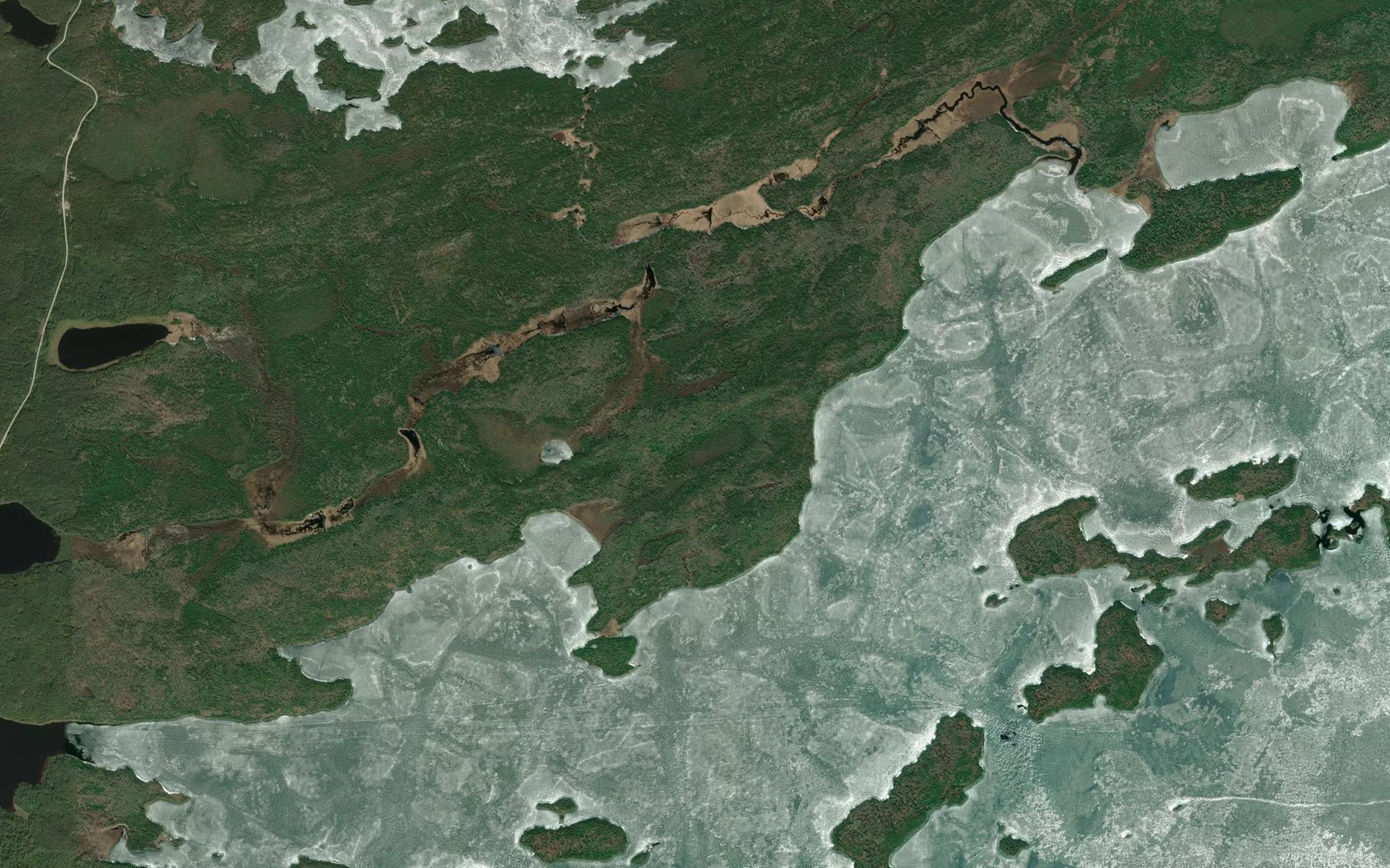 Satellite map of the Red Lake