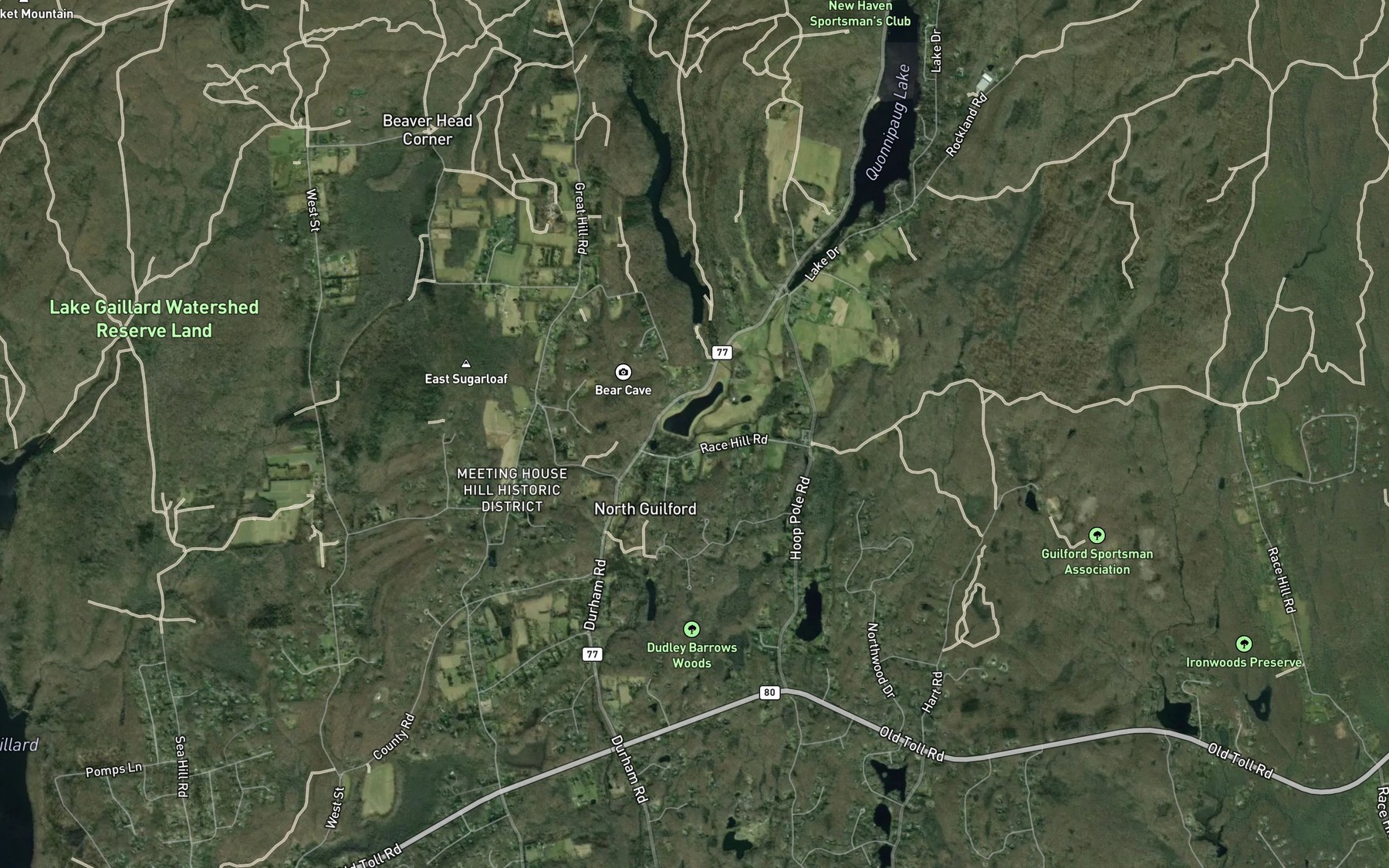 Satellite map of the Branch Brook