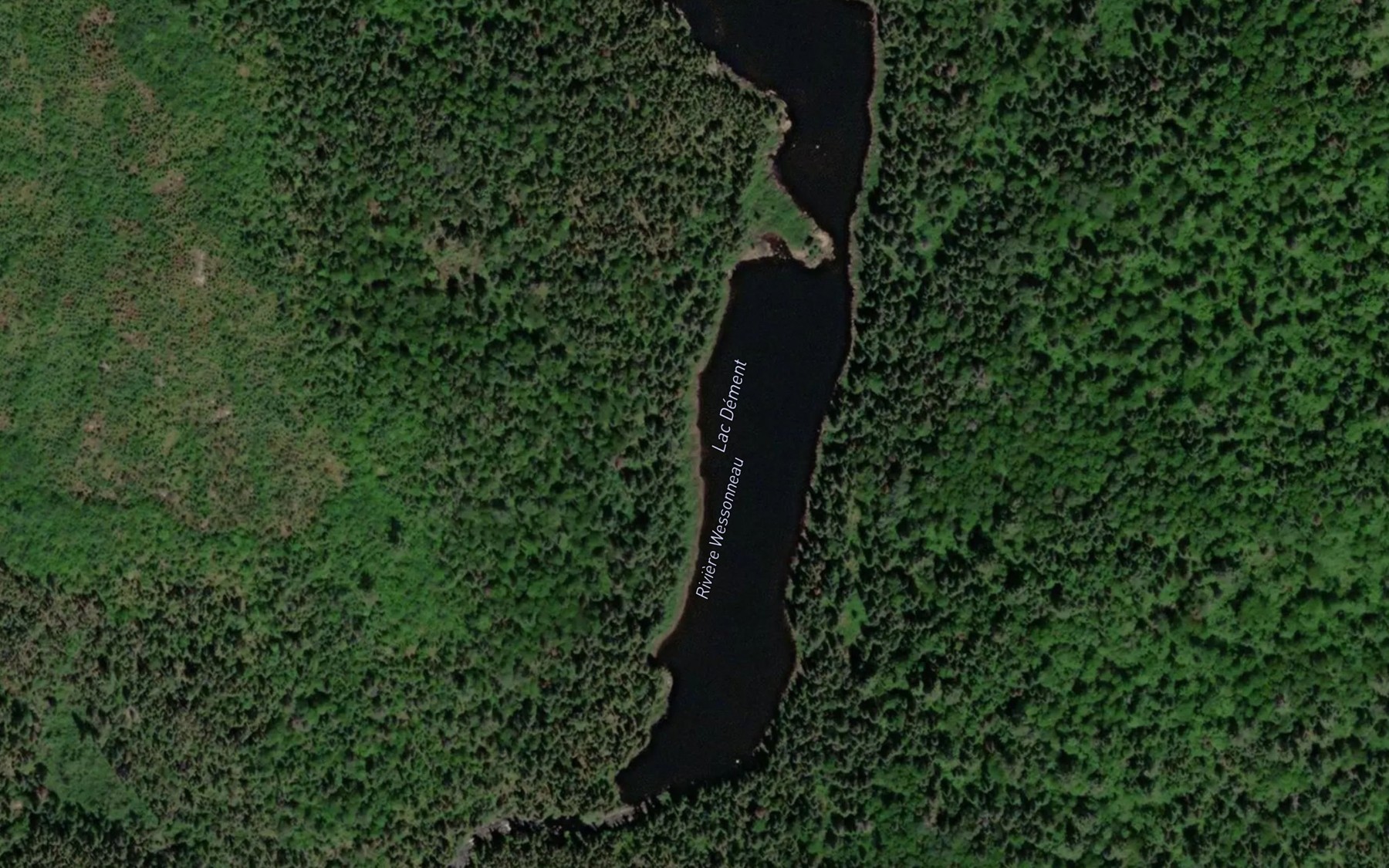 Satellite map of the Lac Dement