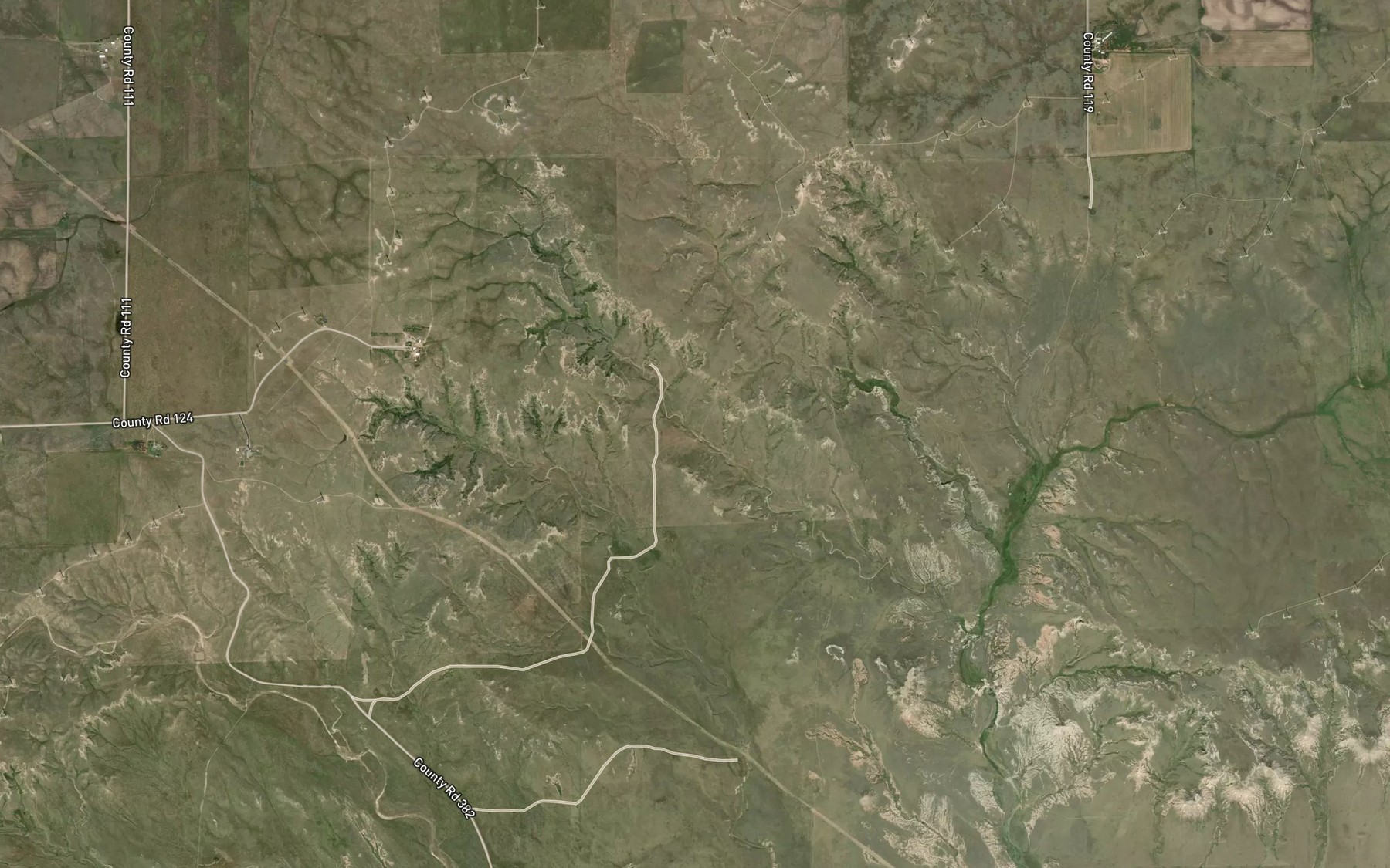 Satellite map of the Hillman Spring