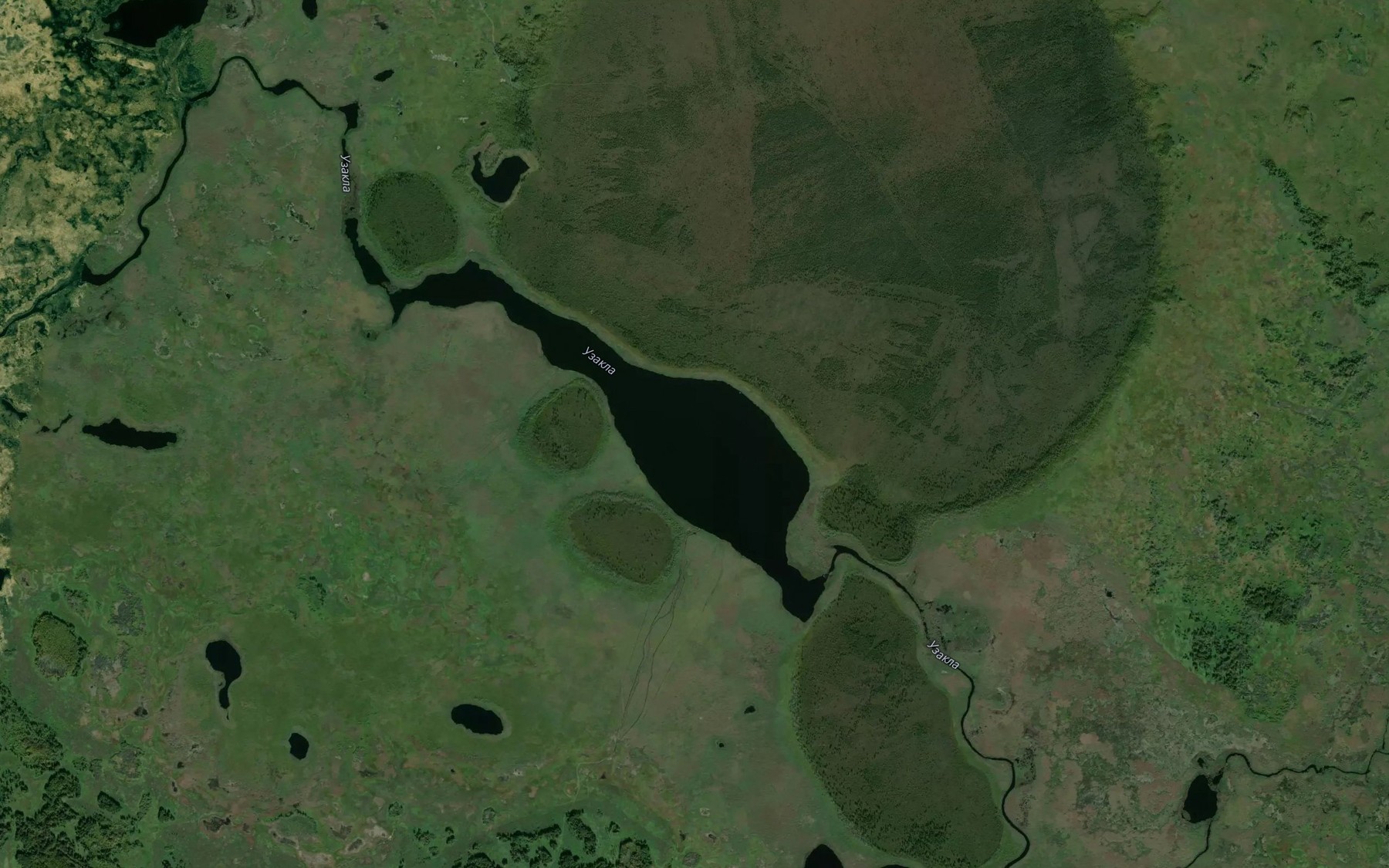 Satellite map of the Ozero Drozdovo