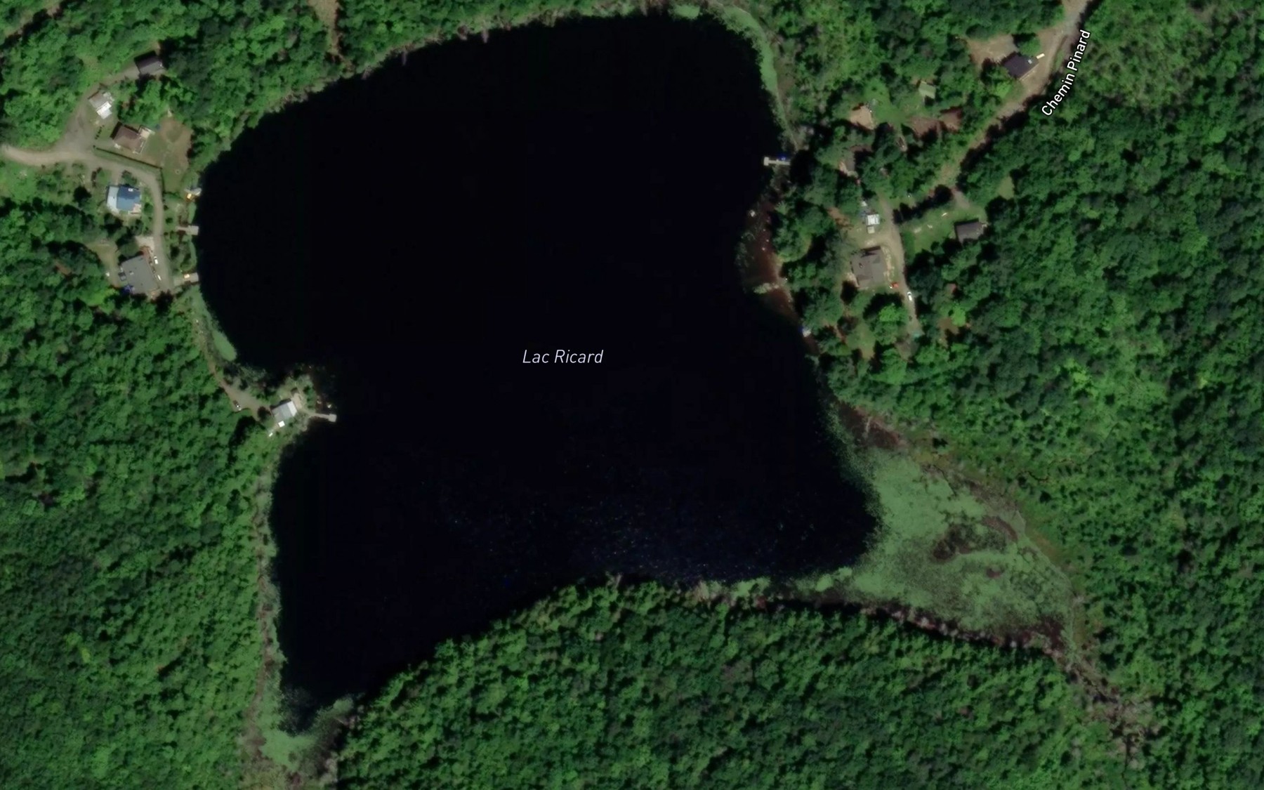 Satellite map of the Lac Ricard