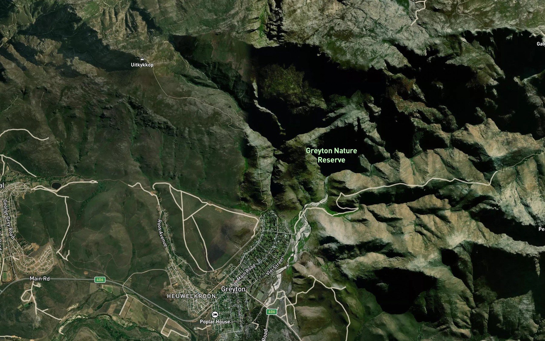Satellite map of the Noupoort
