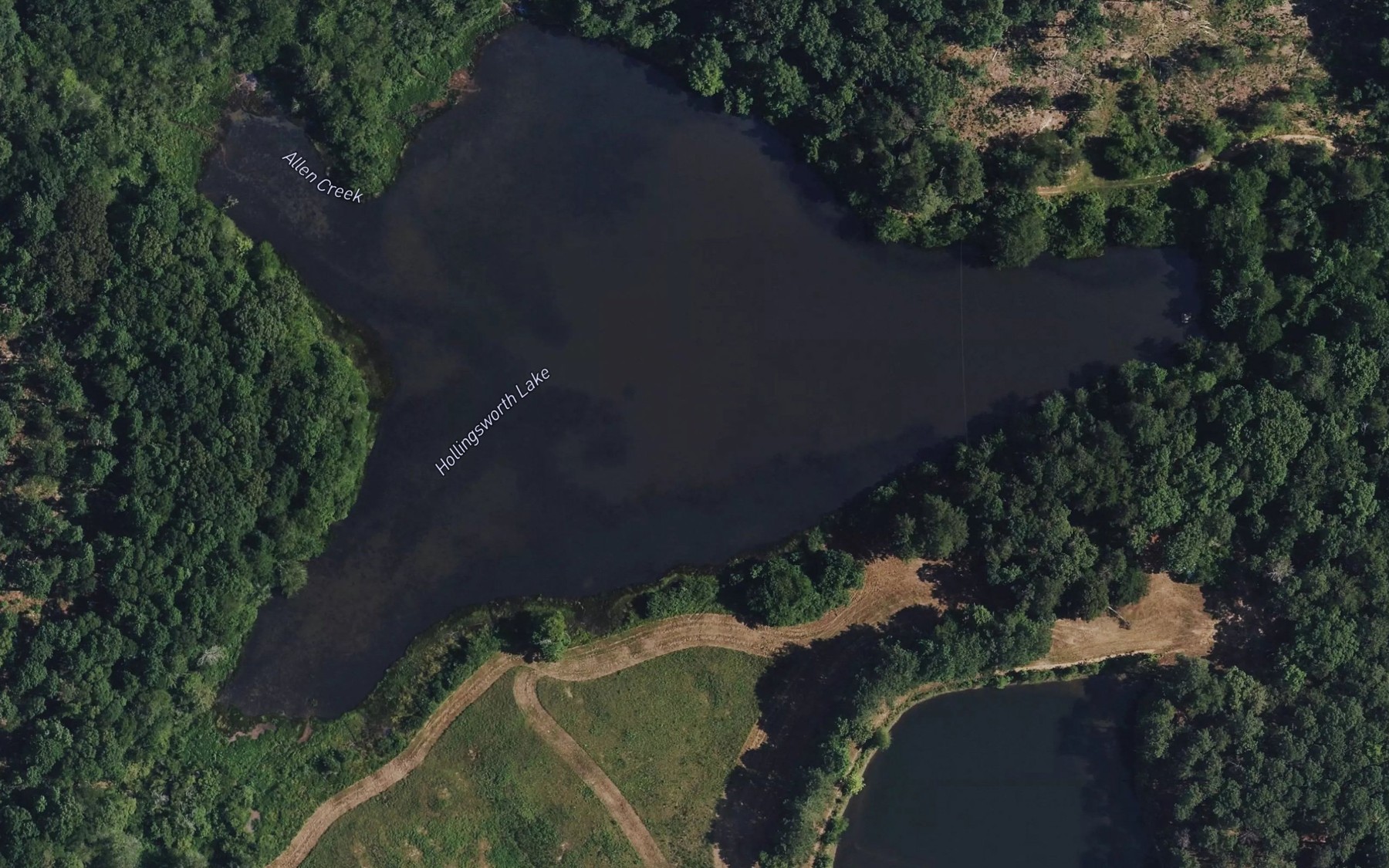 Satellite map of the Hollingsworth Lake