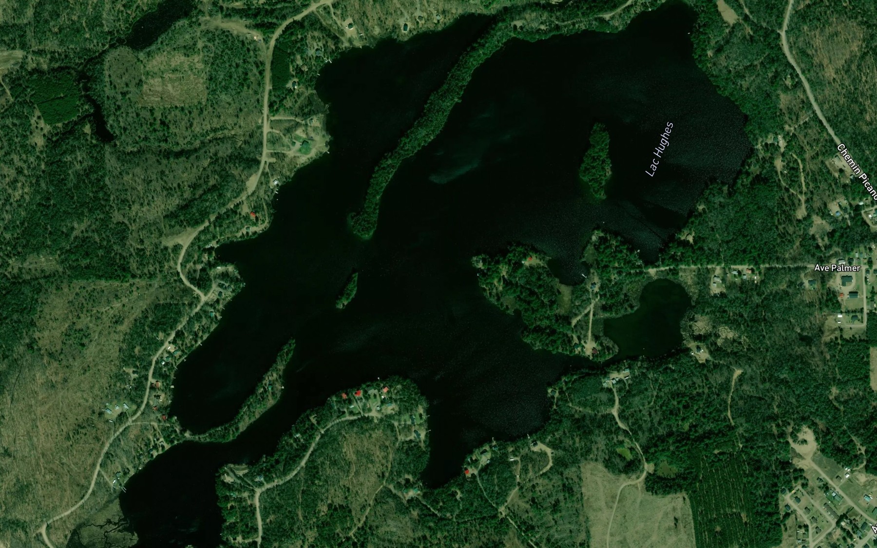Satellite map of the Lac Hughes