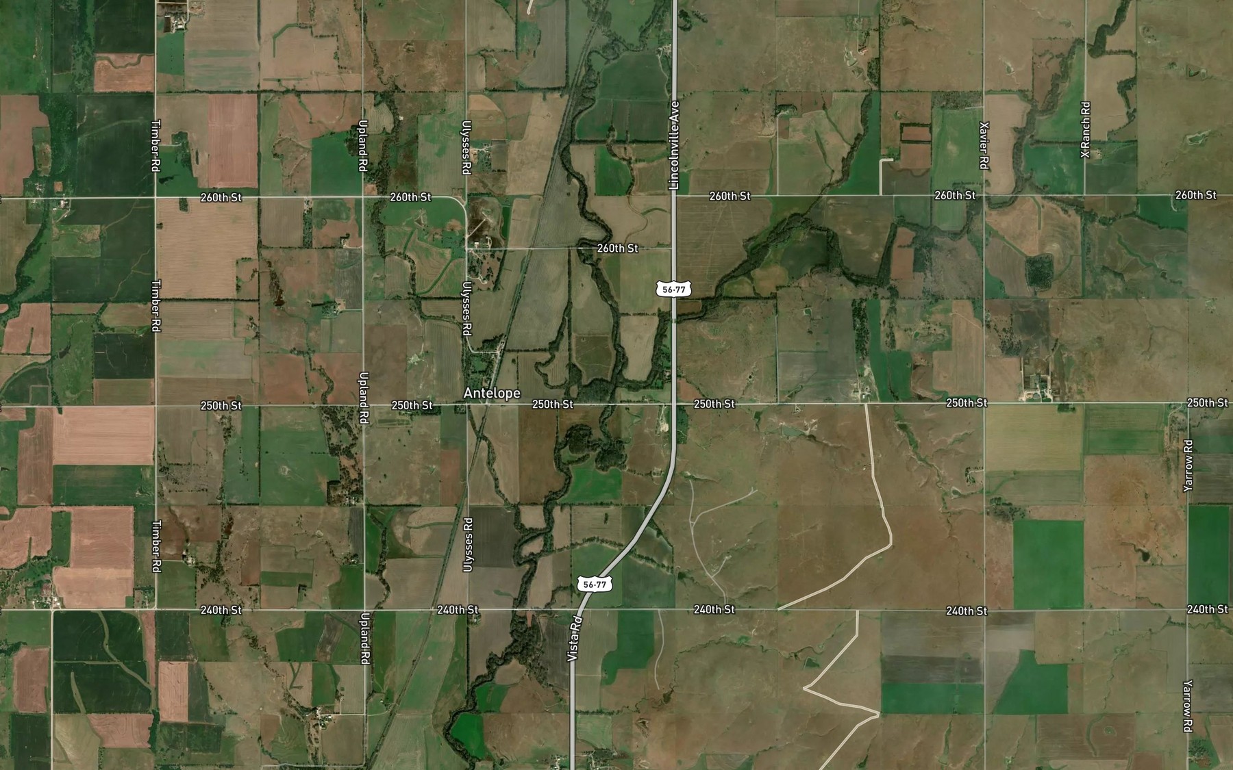 Satellite map of the East Branch Clear Creek