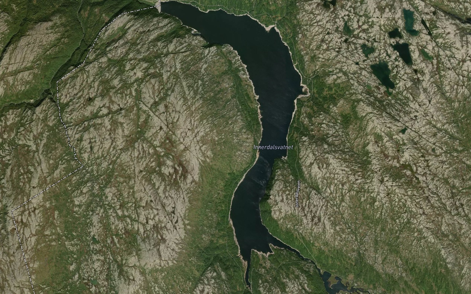 Satellite map of the Innerdalsvatnet