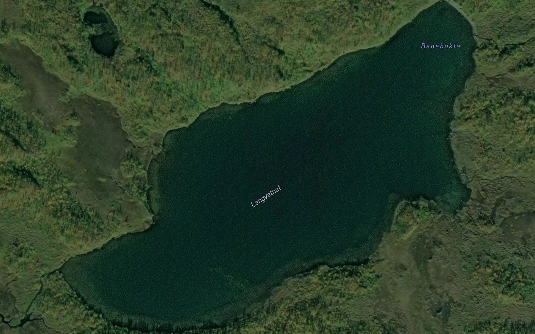 Satellite map of the Langvatnet