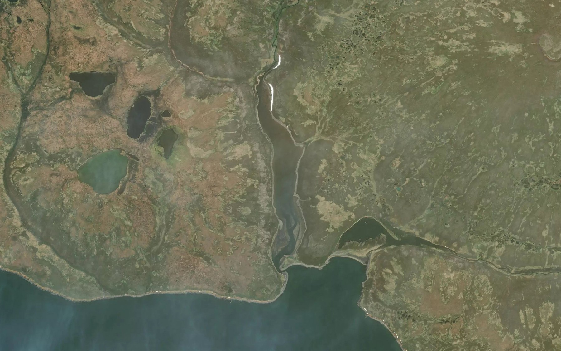 Satellite map of the Dooksook Lagoon