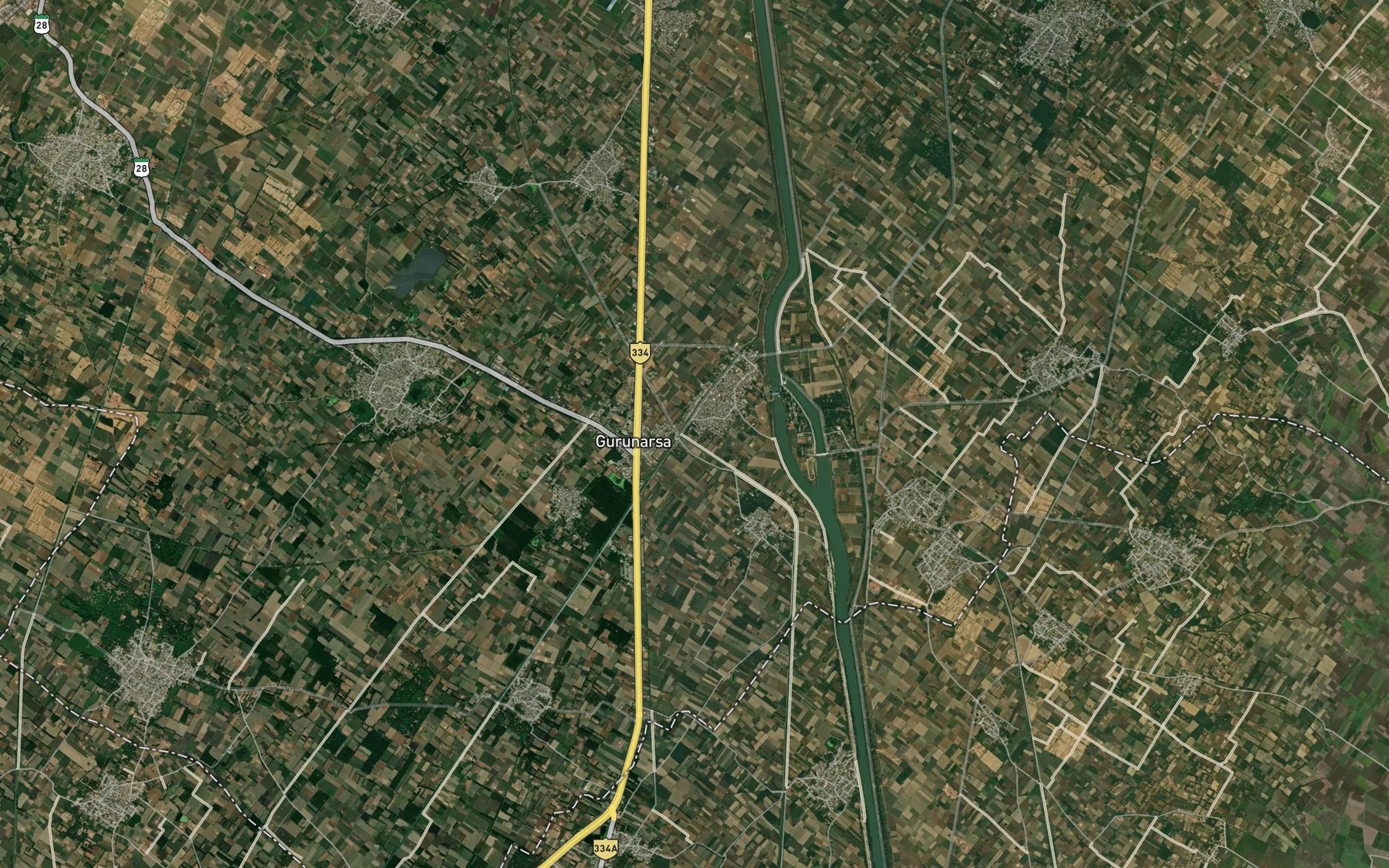 Satellite map of the Tansipur Distributary