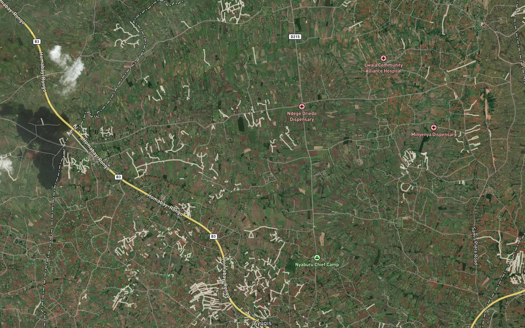 Satellite map of the Kahara