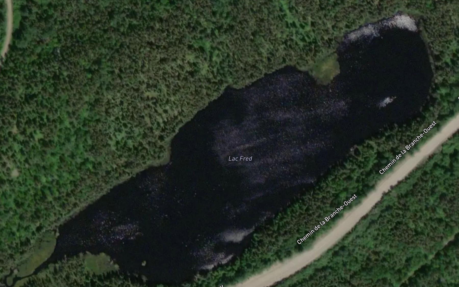 Satellite map of the Lac Fred