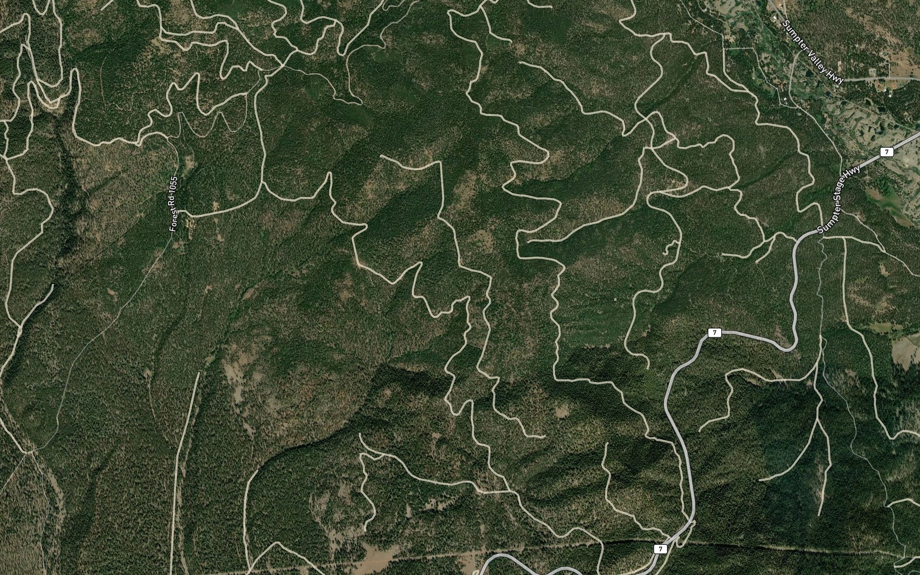Satellite map of the Stickler Spring