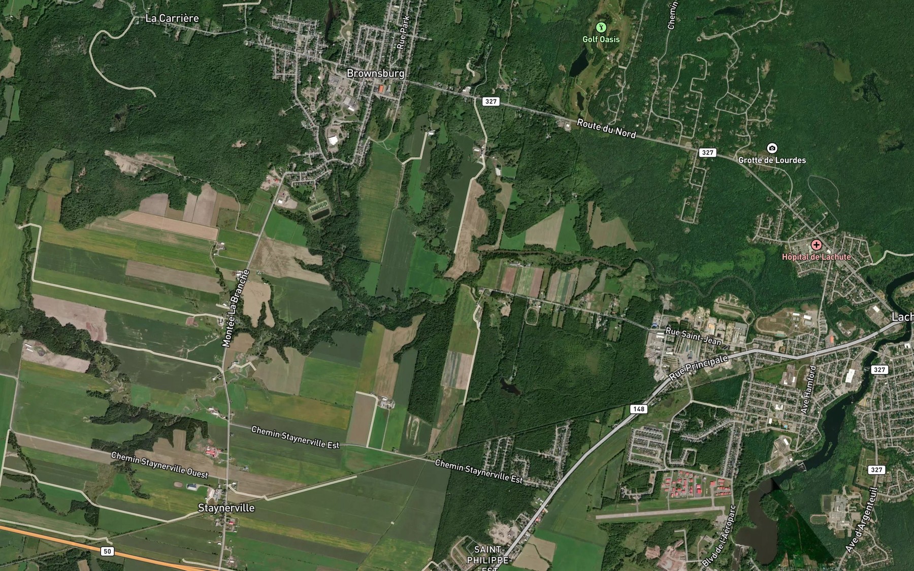 Satellite map of the Riviere Dalesville
