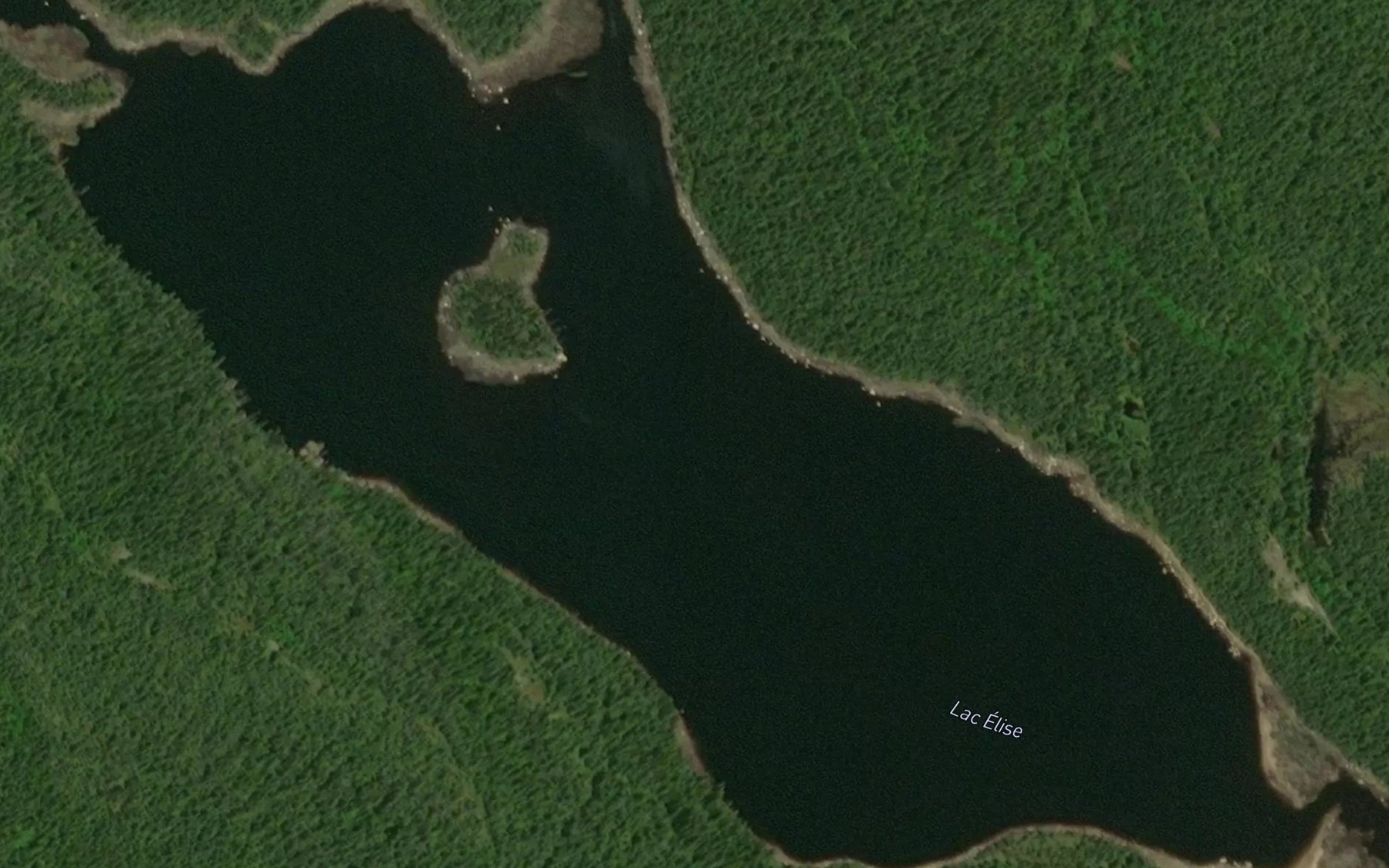 Satellite map of the Lac Elise