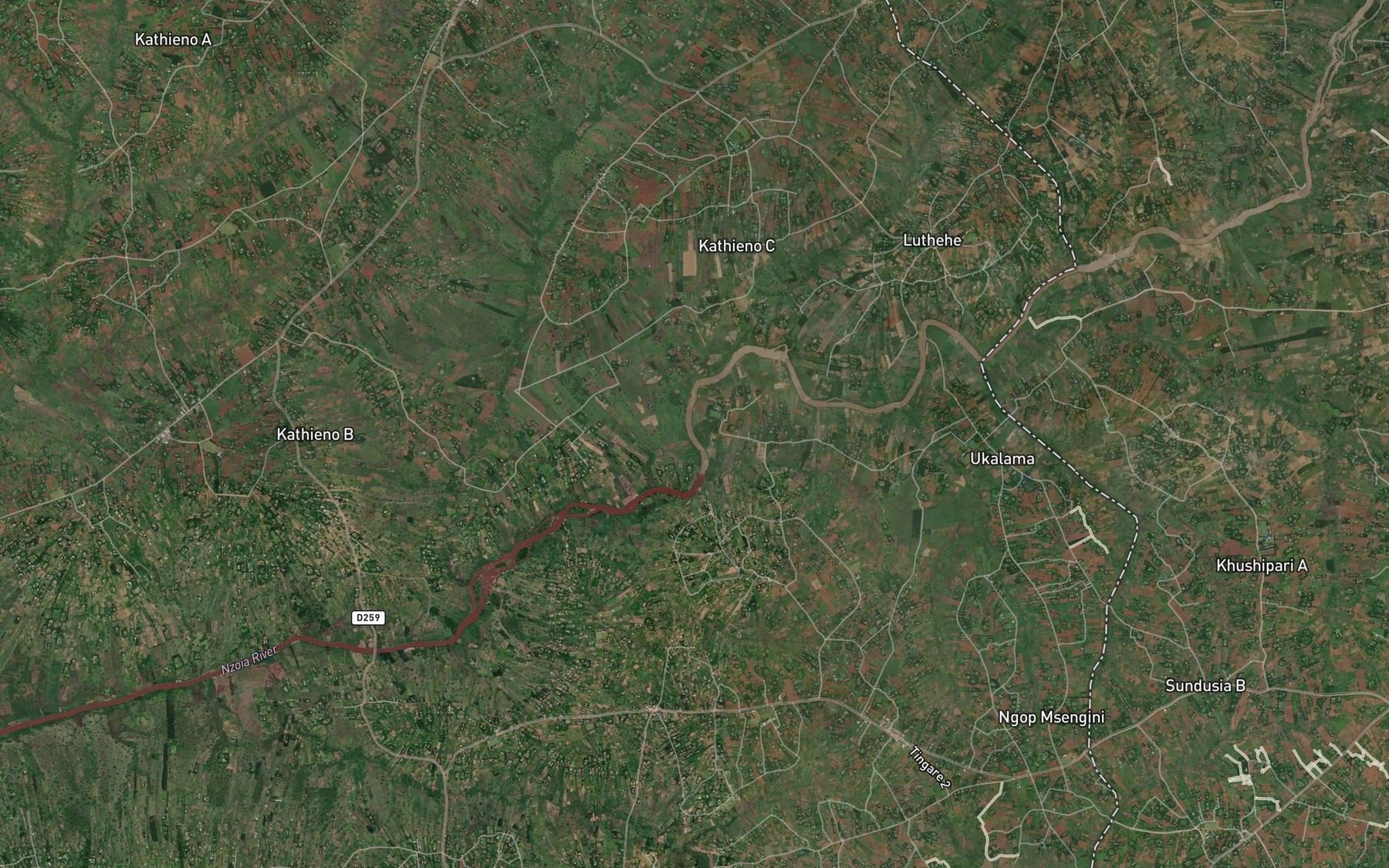 Satellite map of the Sianda