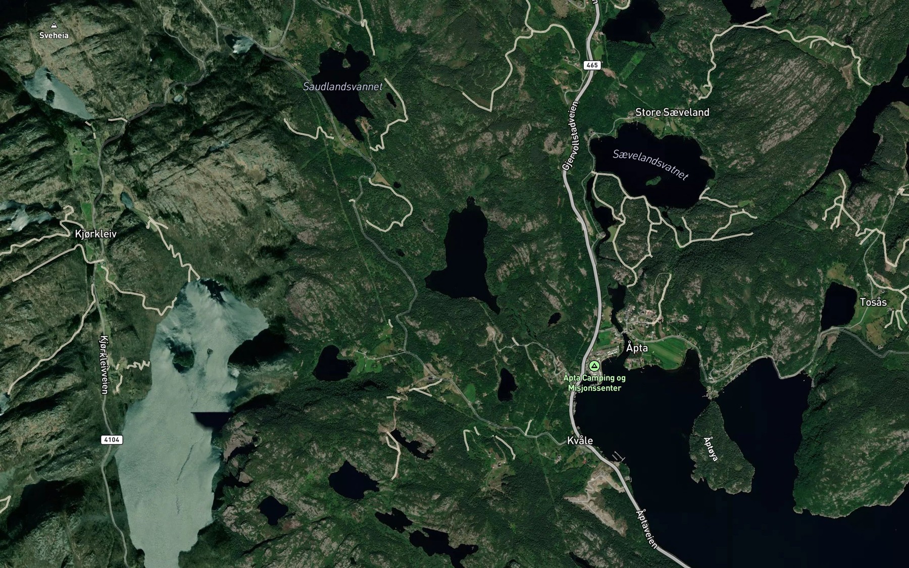 Satellite map of the Rutlevatnet