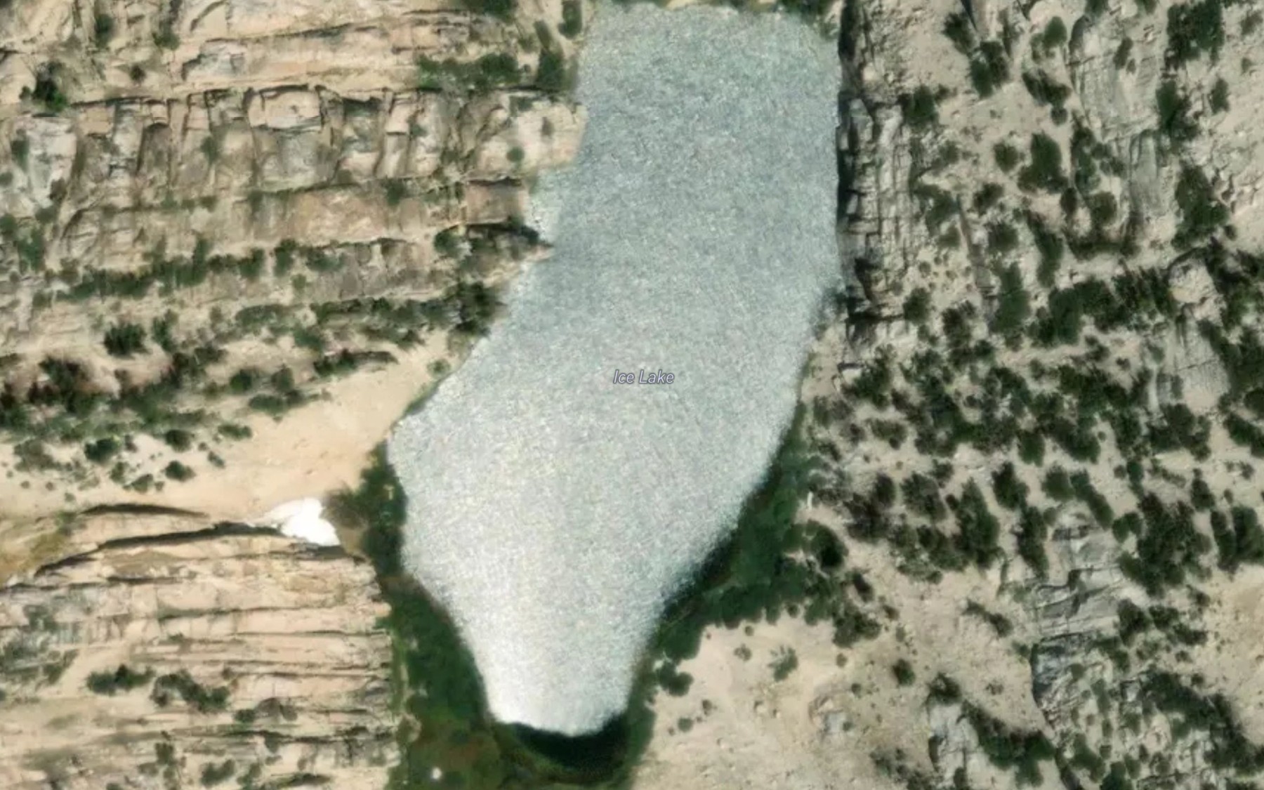 Satellite map of the Ice Lake