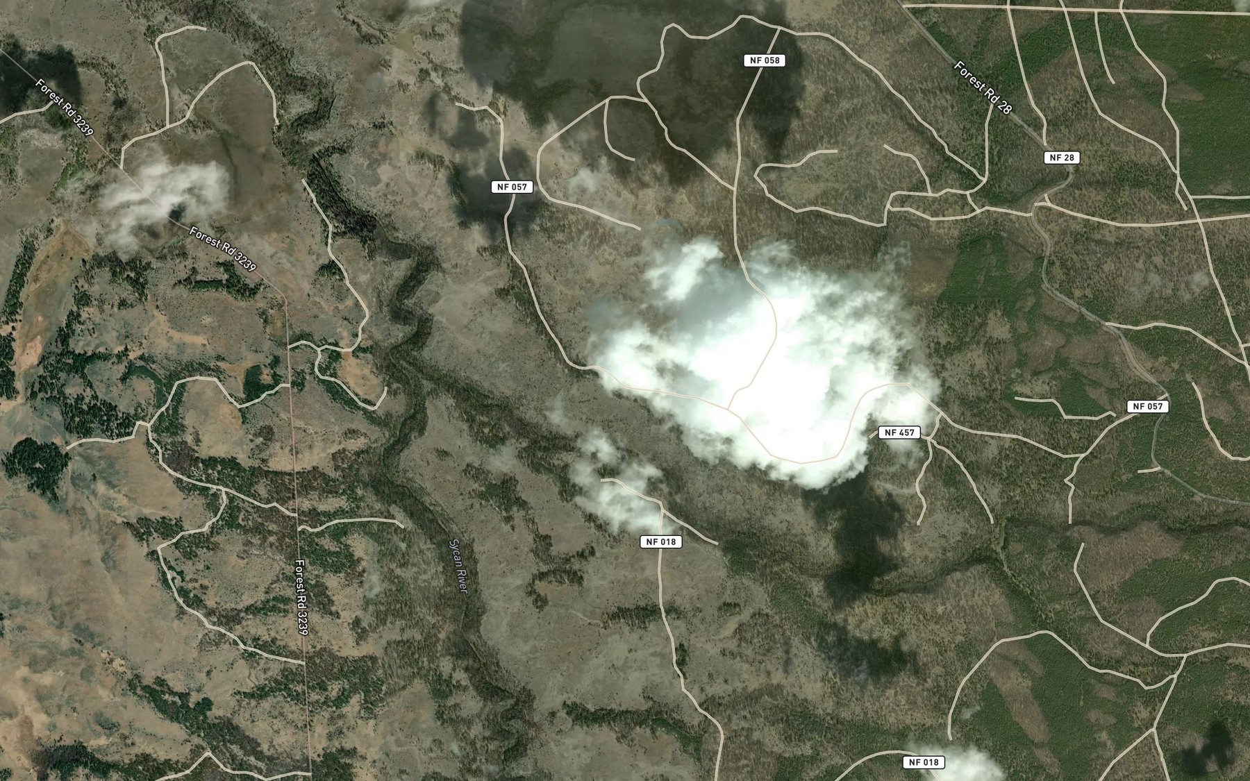 Satellite map of the T Spring