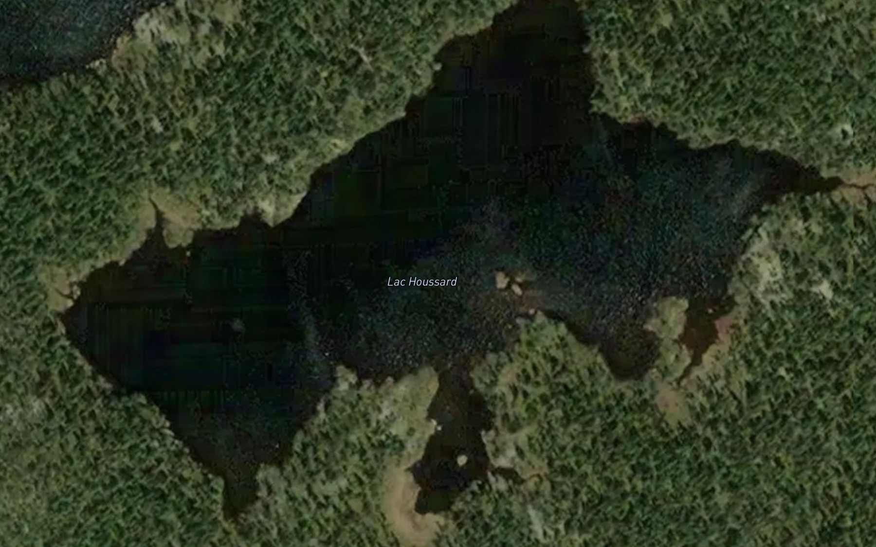 Satellite map of the Lac Houssard