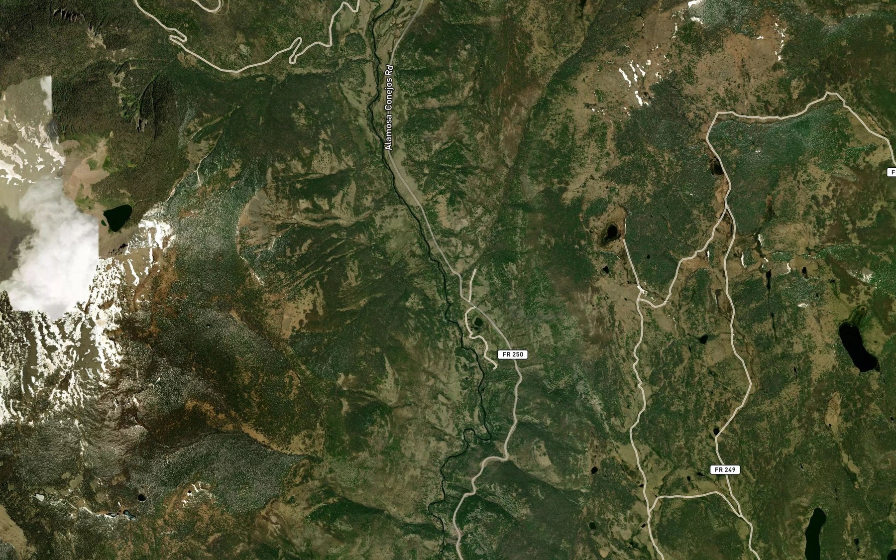 Satellite map of the Trail Creek