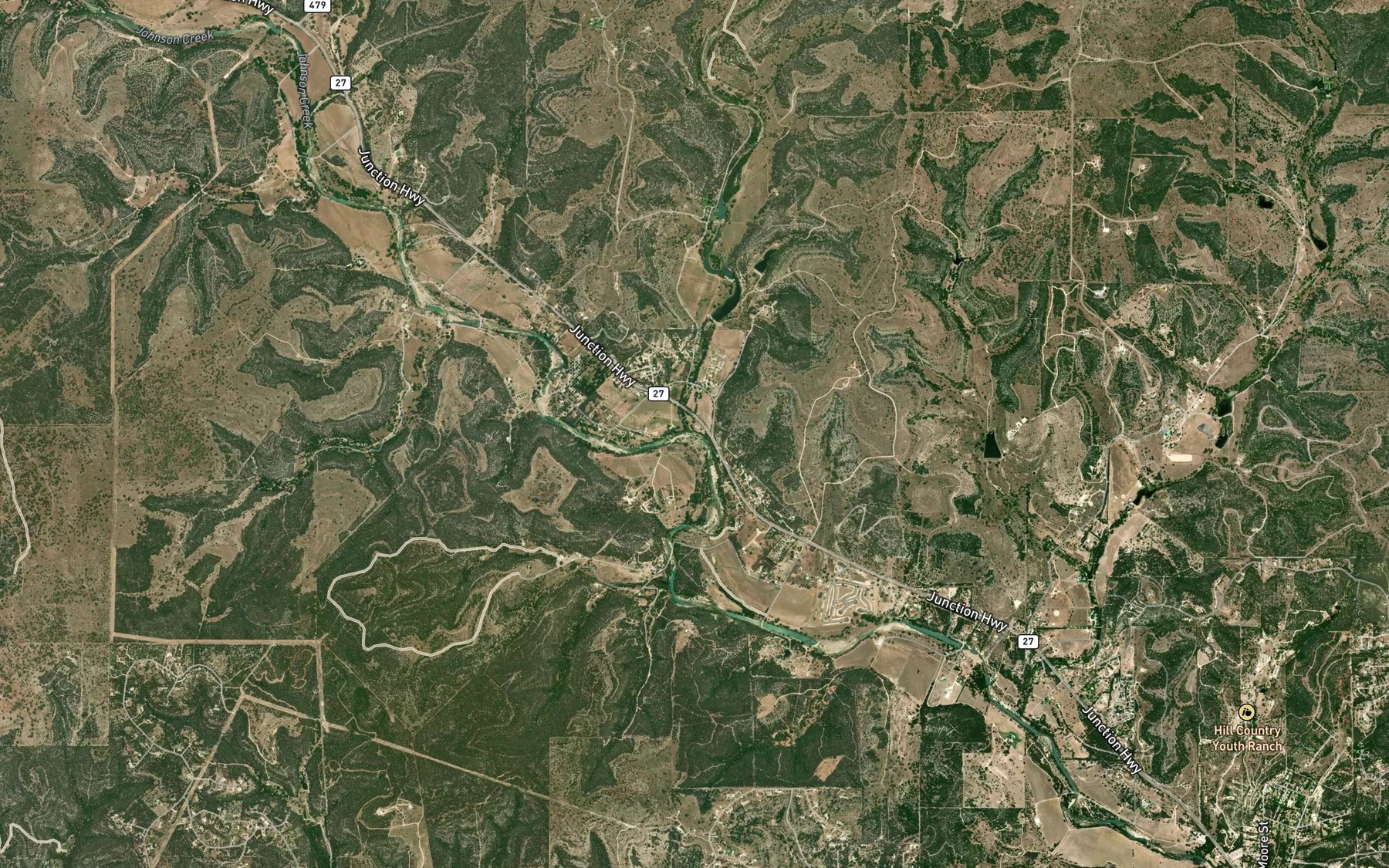 Satellite map of the Fall Branch