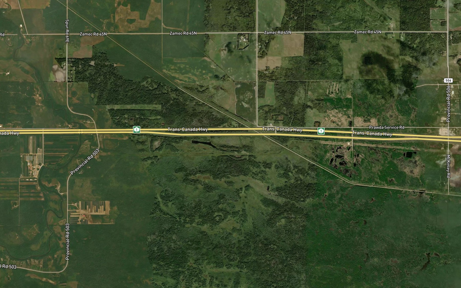 Satellite map of the Hadashville Pond