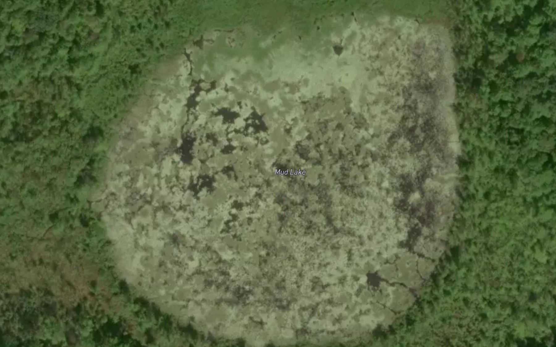 Satellite map of the Mud Lake