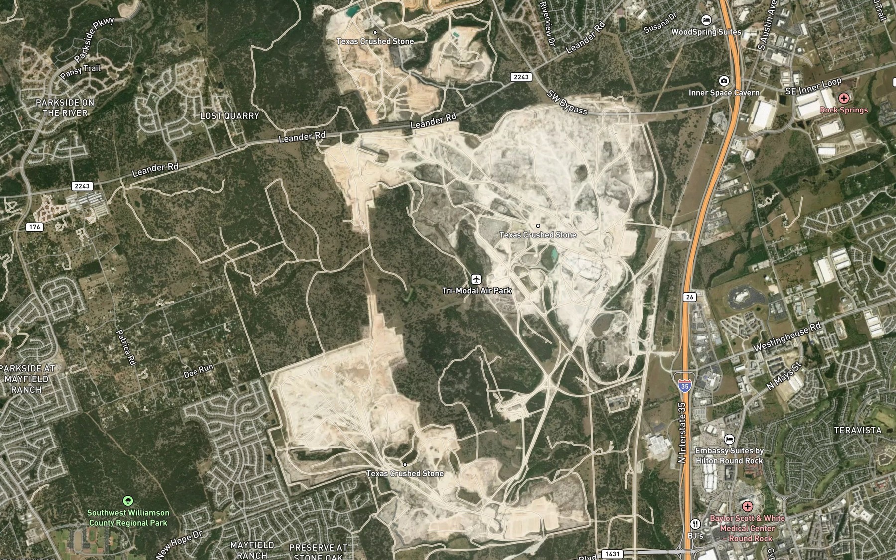 Satellite map of the Soil Conservation Service Site 10a Reservoir