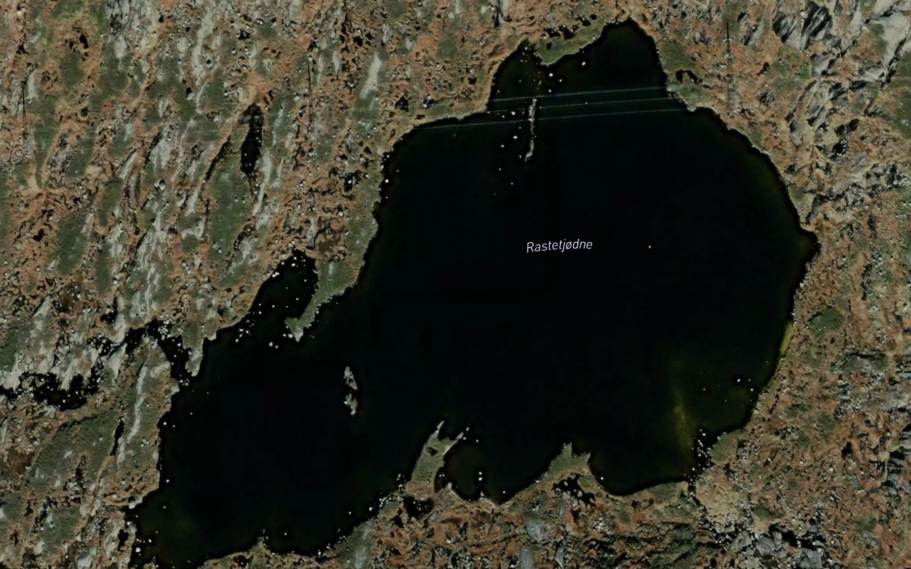 Satellite map of the Rastetjodne