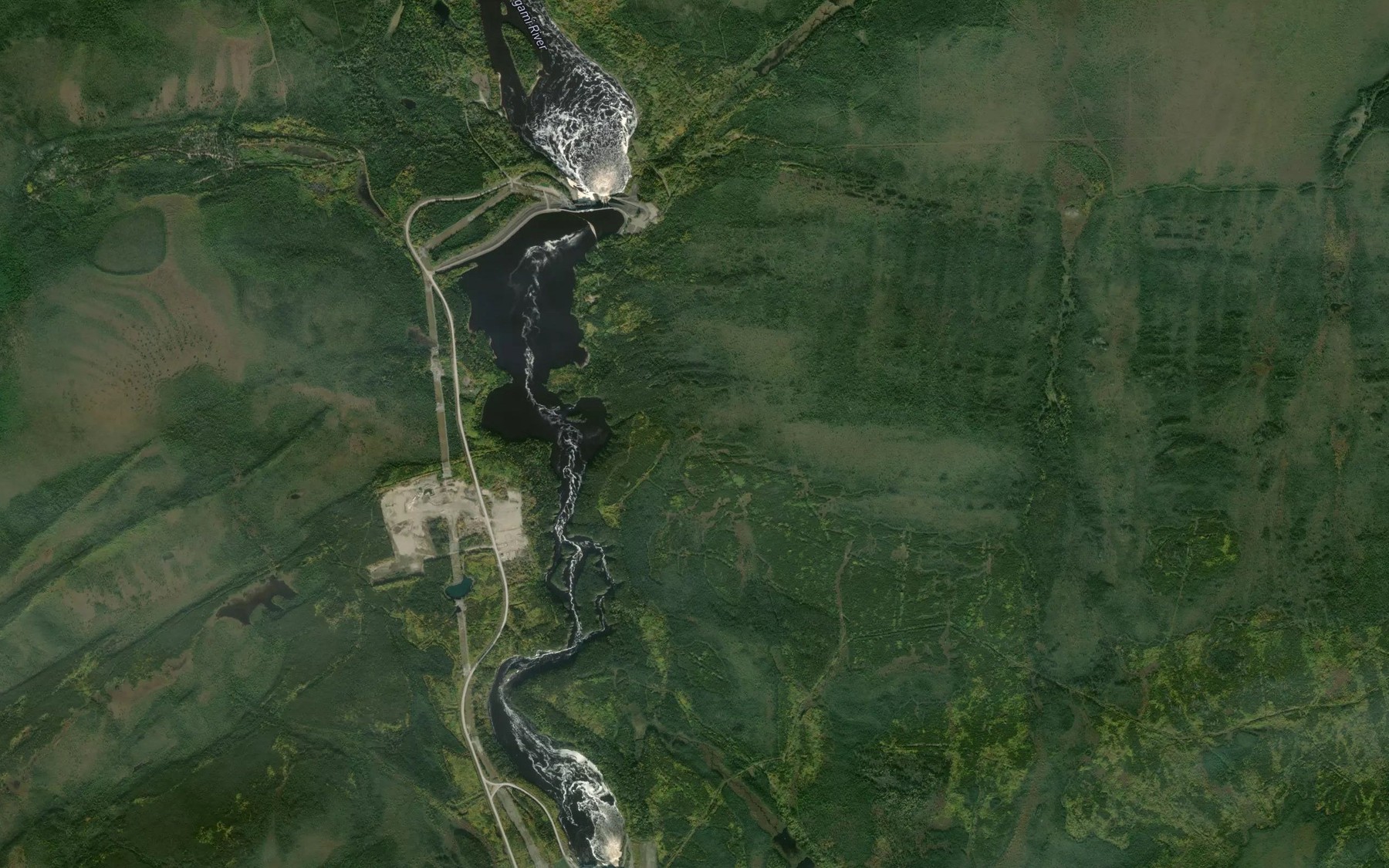 Satellite map of the Long Rapids