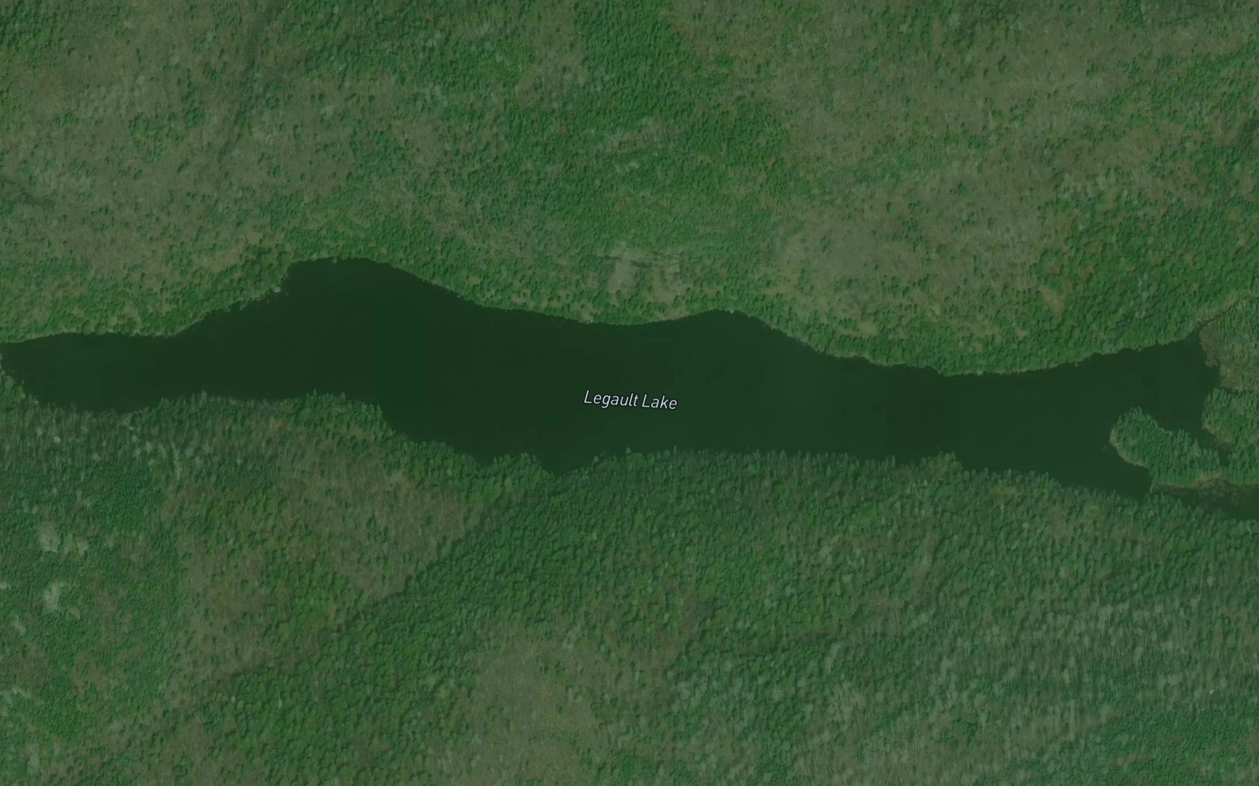 Satellite map of the Legault Lake