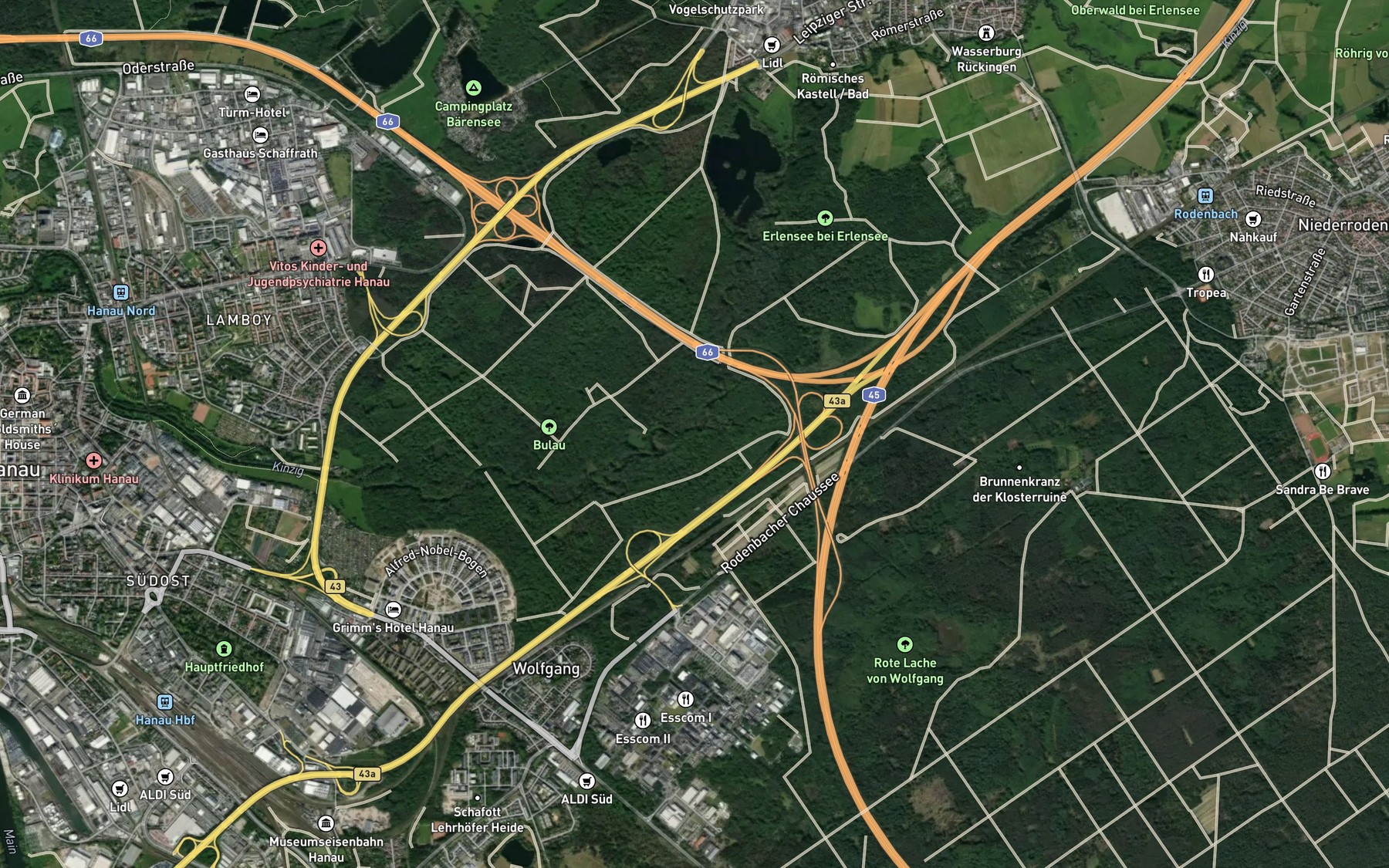 Satellite map of the Lache