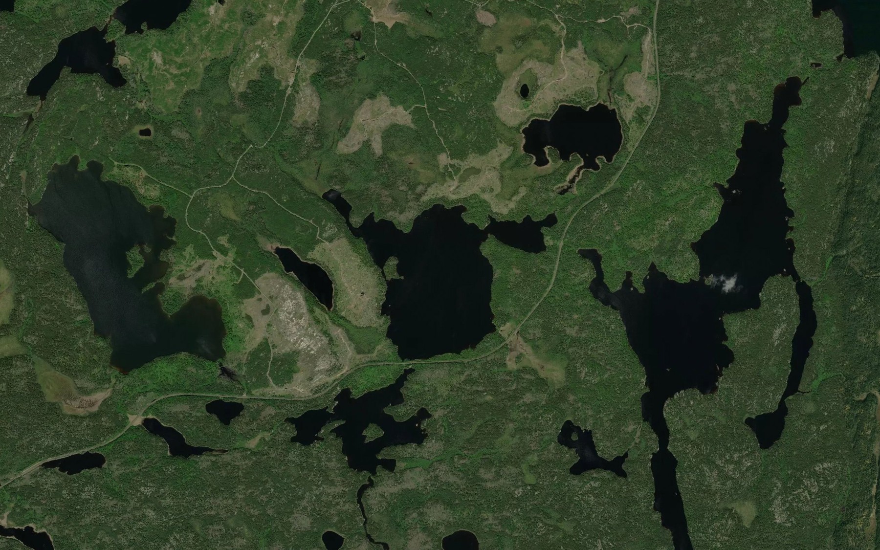 Satellite map of the Nesbitt Lake