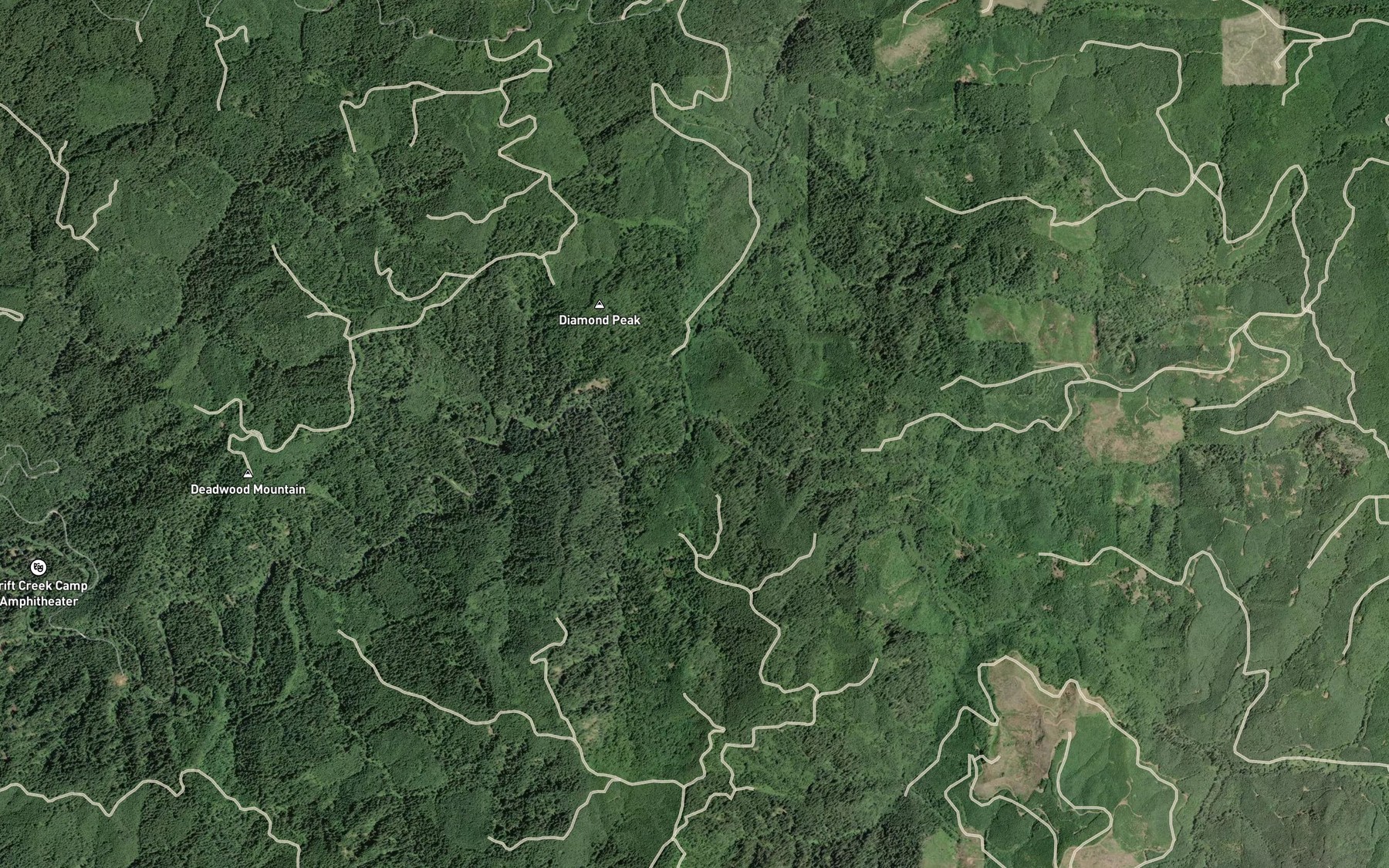 Satellite map of the Sampson Creek