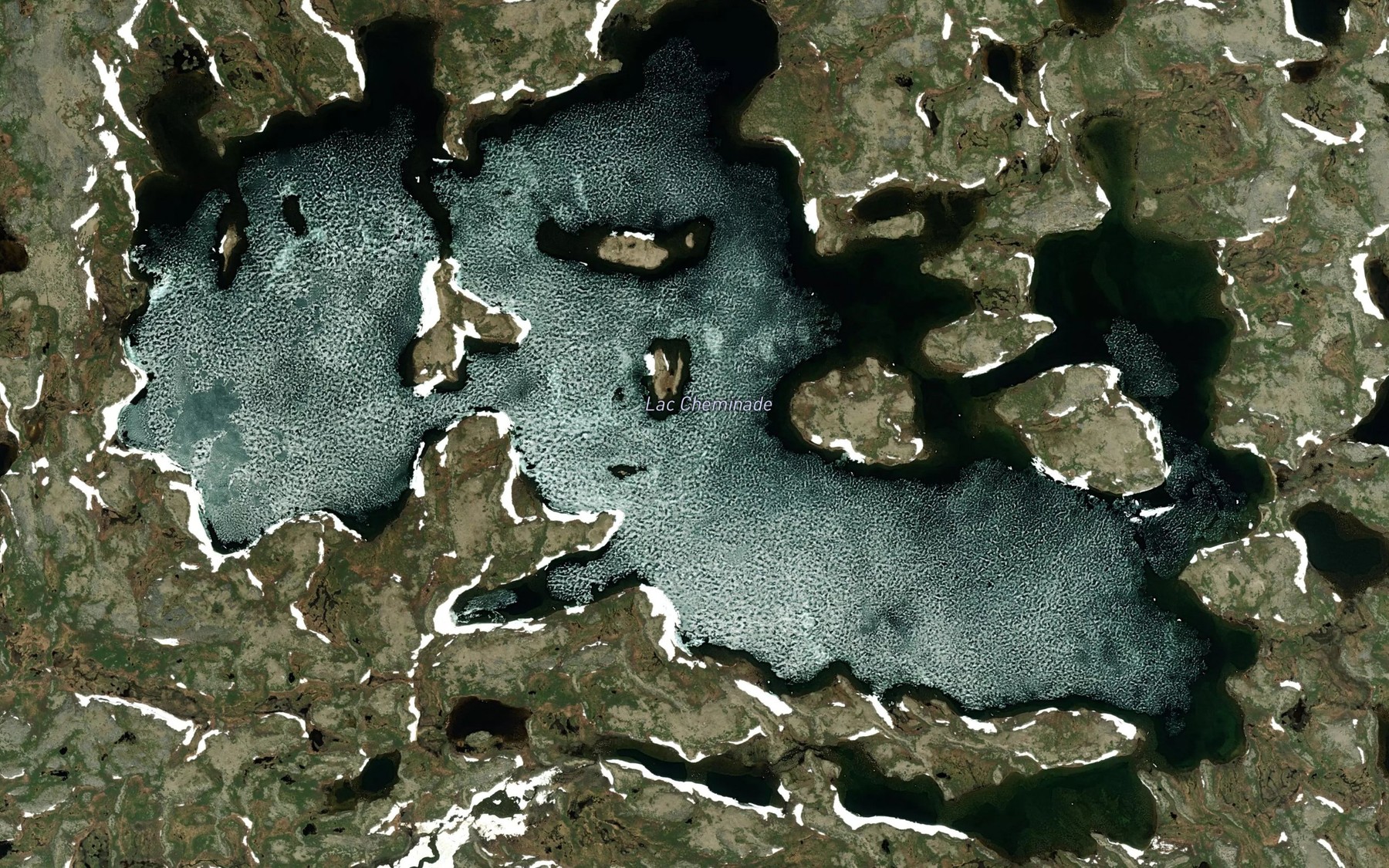 Satellite map of the Lac Cheminade