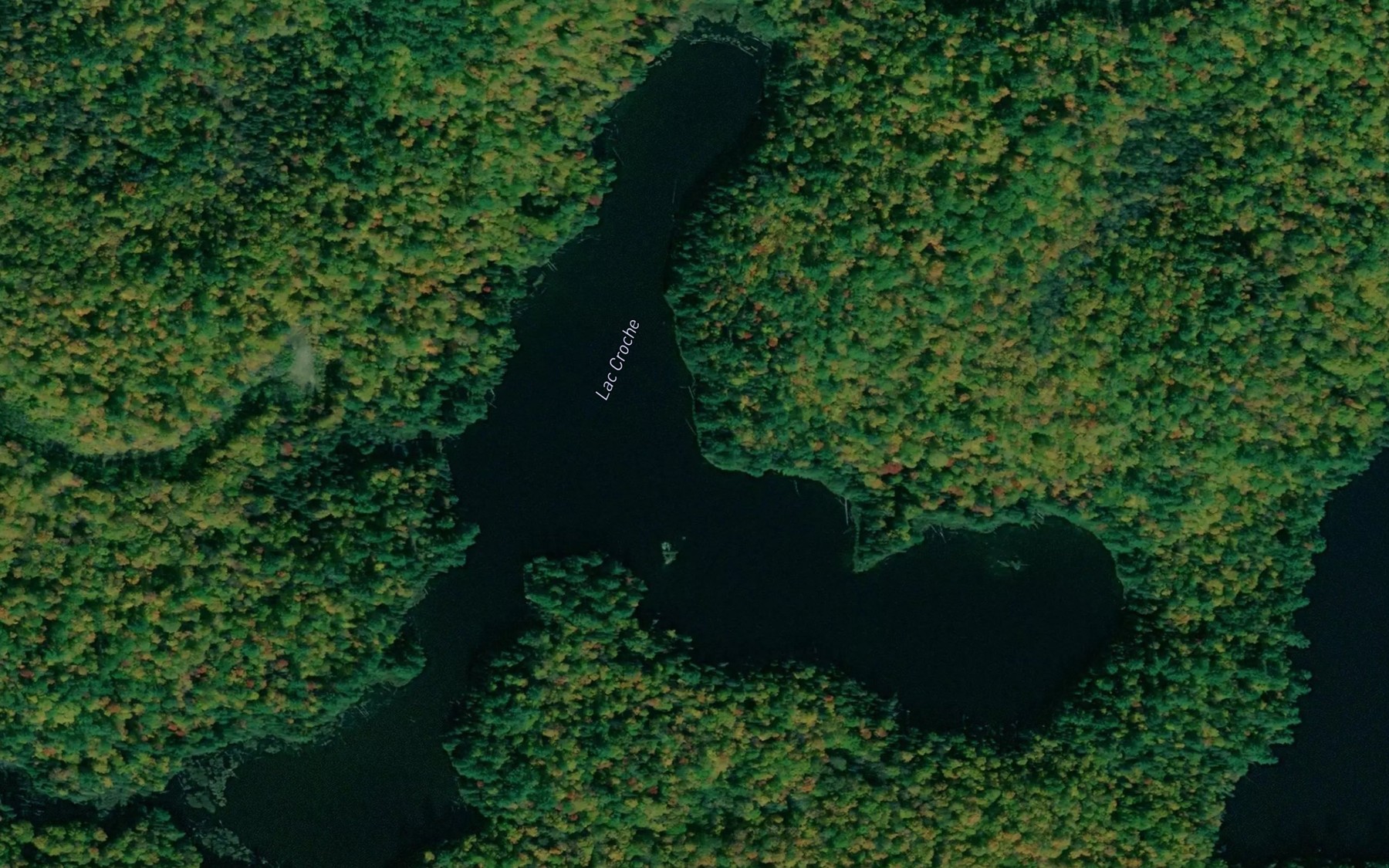 Satellite map of the Lac Croche