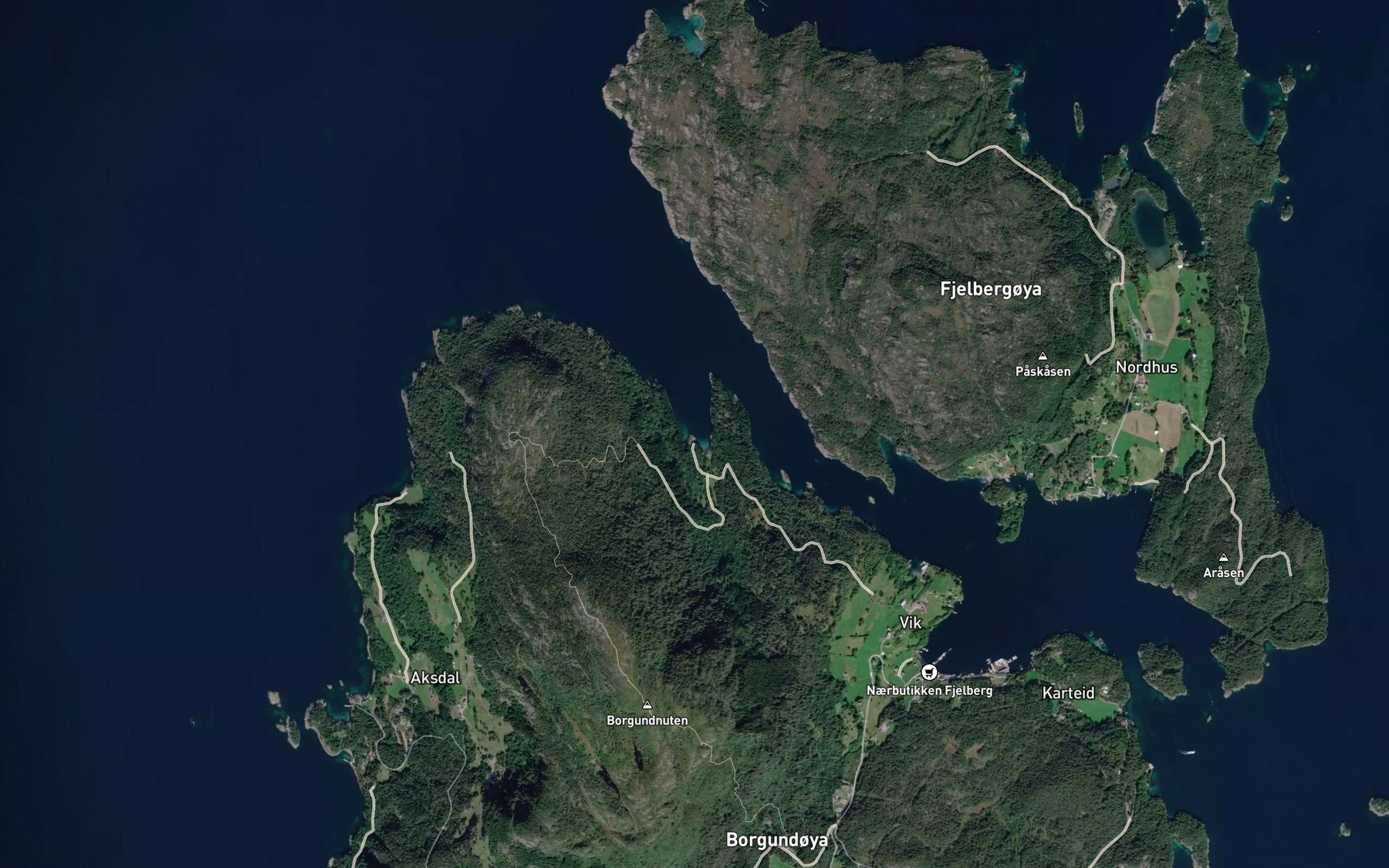 Satellite map of the Mollesvika