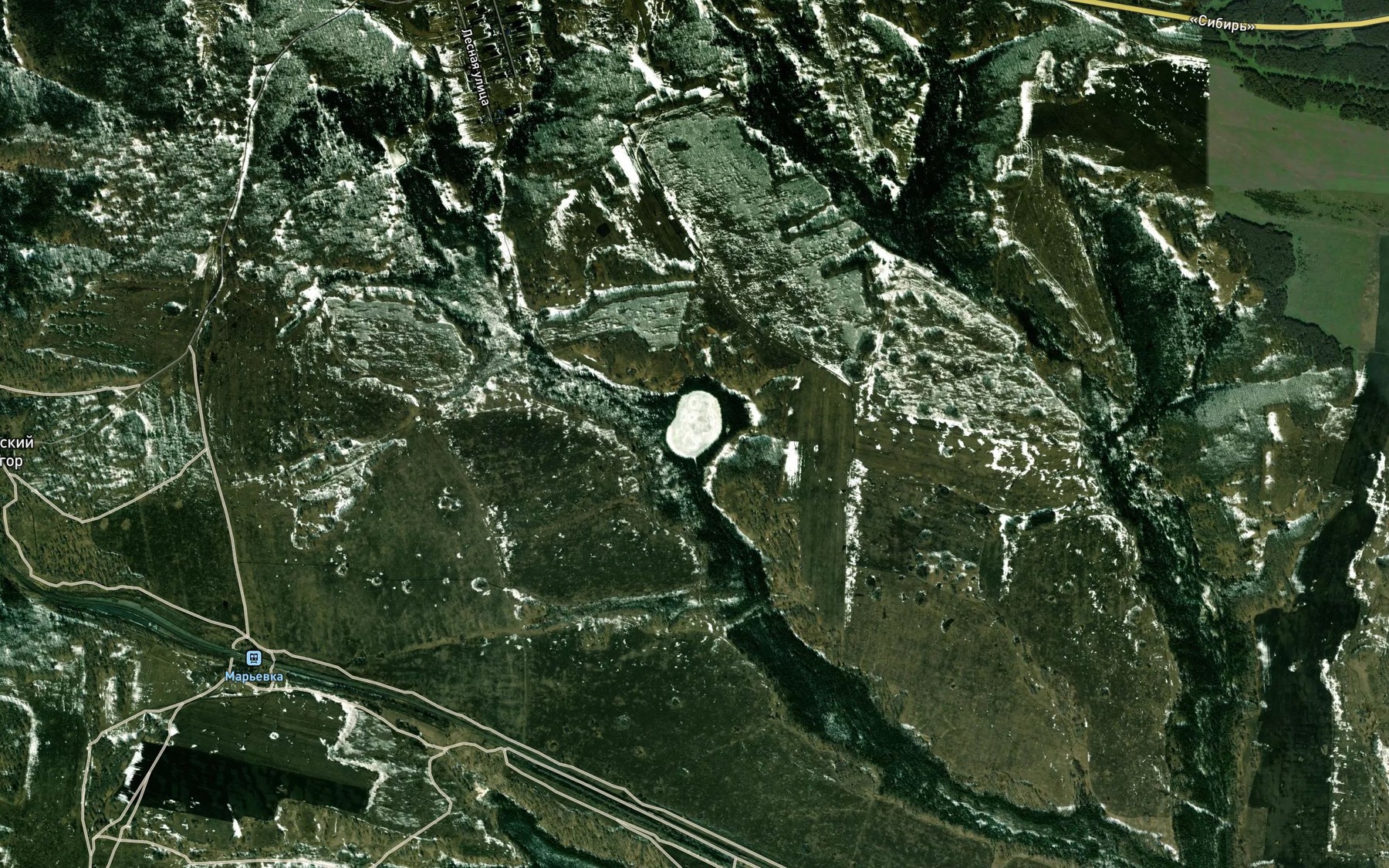 Satellite map of the Ozero Krugloye