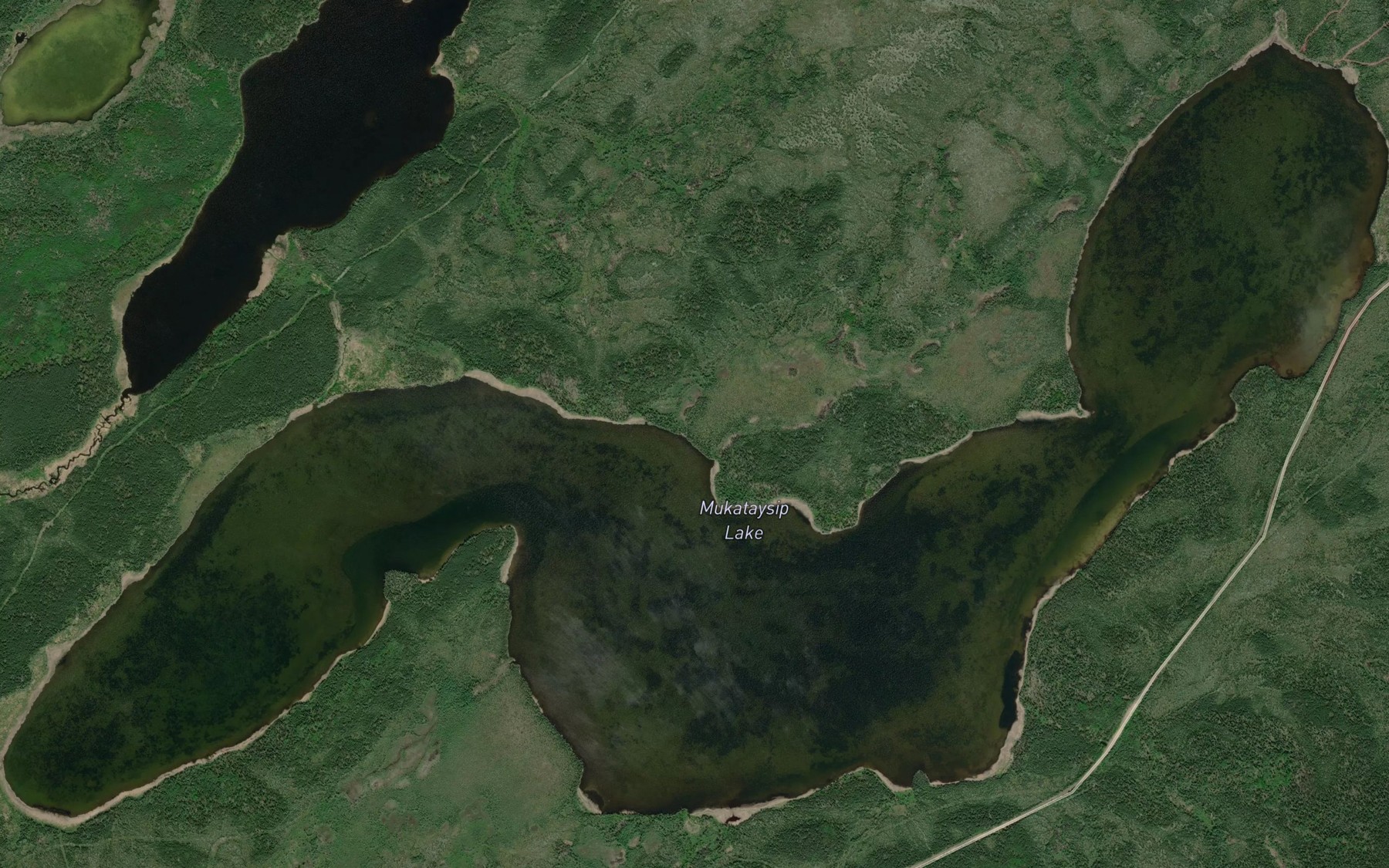 Satellite map of the Mukataysip Lake