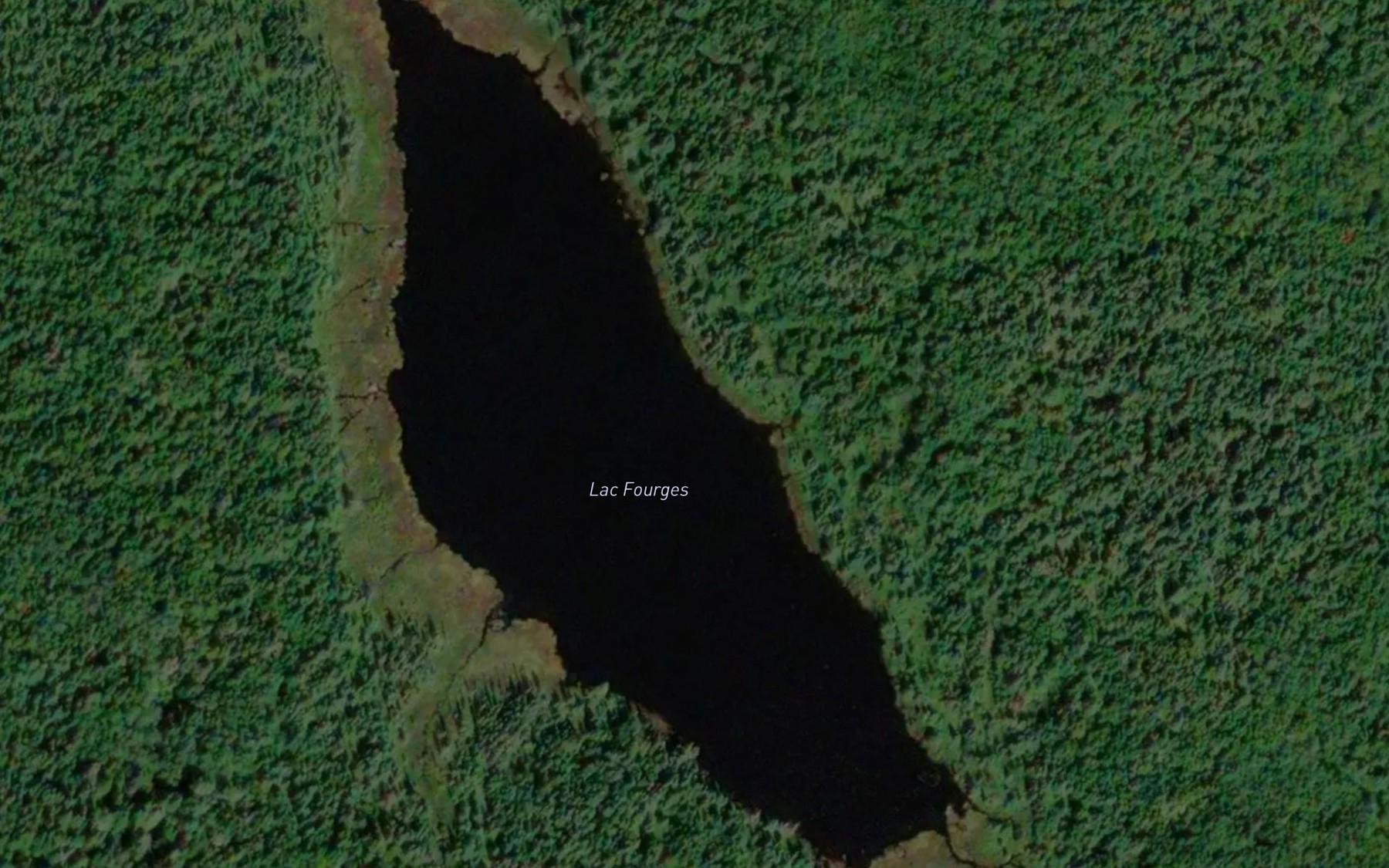 Satellite map of the Lac Fourges