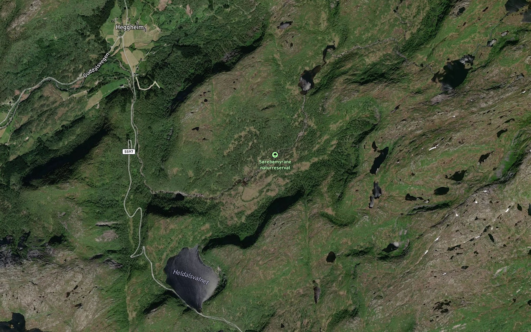 Satellite map of the Soreboelva