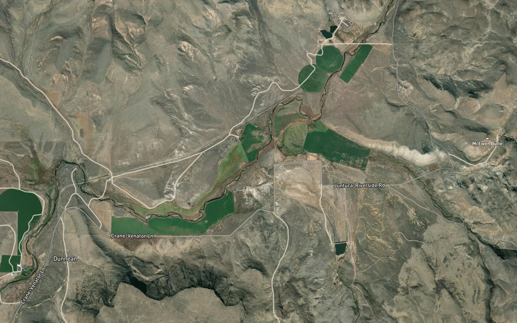 Satellite map of the Cobb Creek