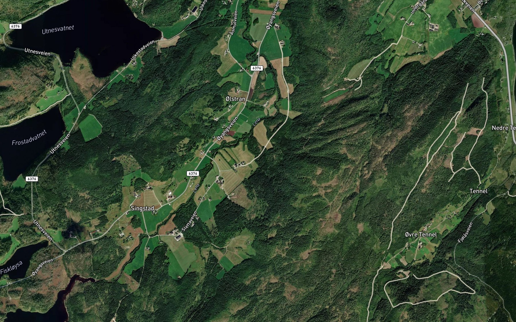 Satellite map of the Stormyrbekken