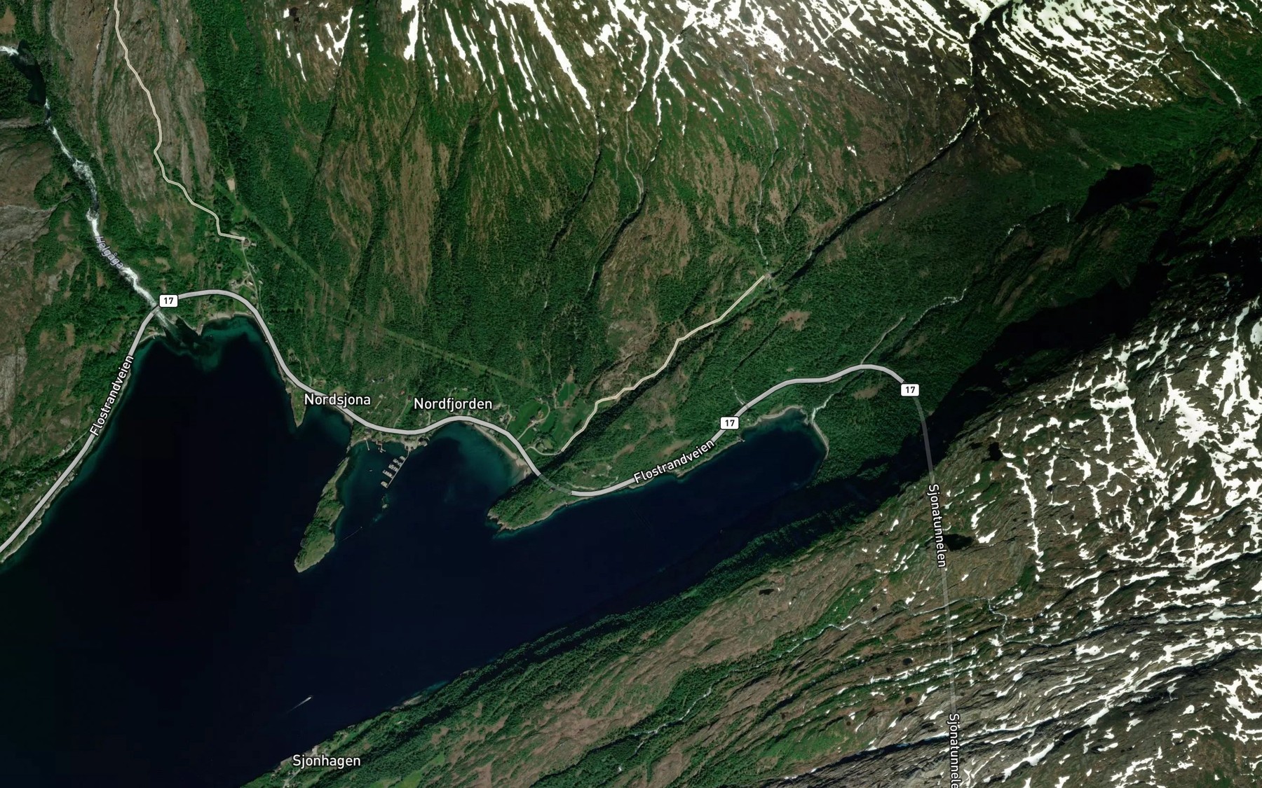 Satellite map of the Storakerbekken