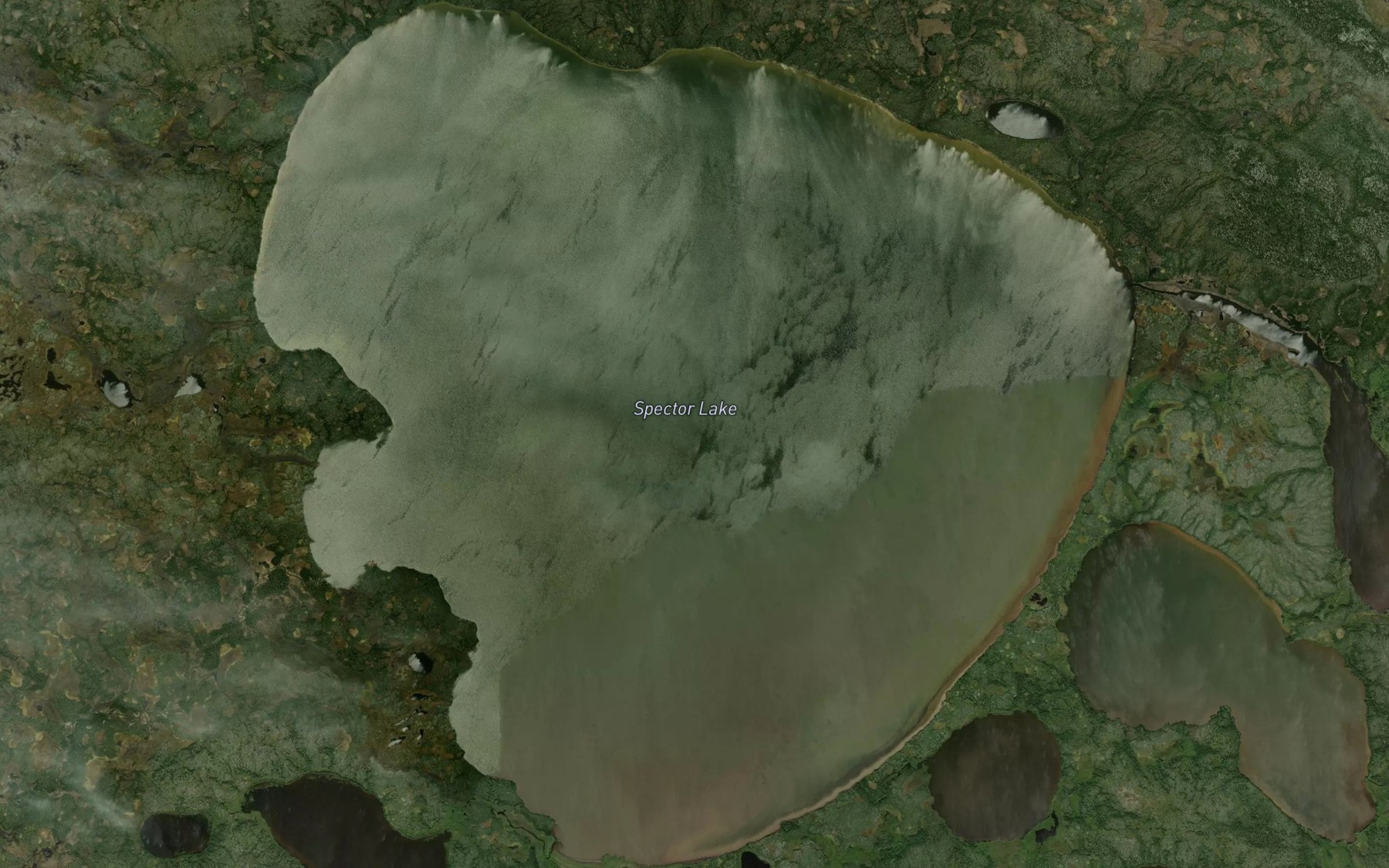 Satellite map of the Spector Lake