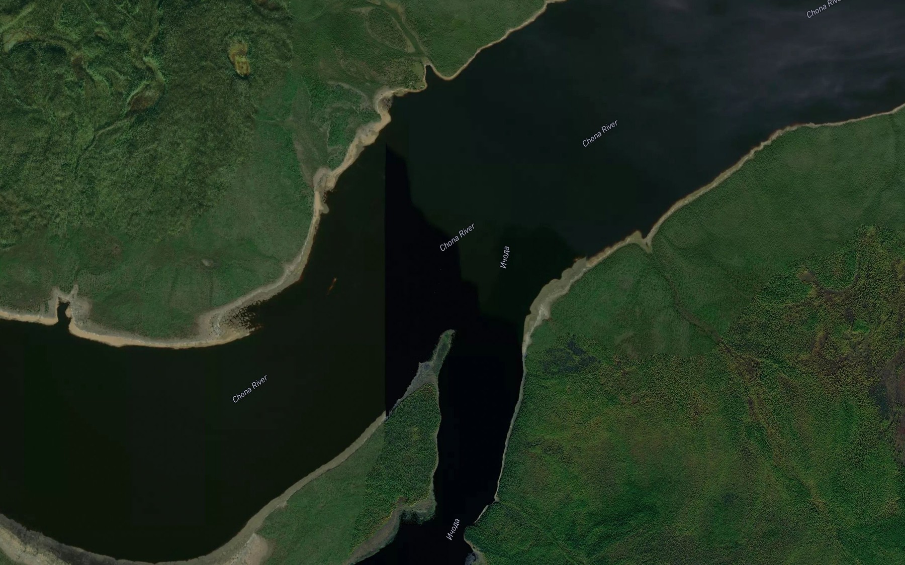 Satellite map of the Ichoda